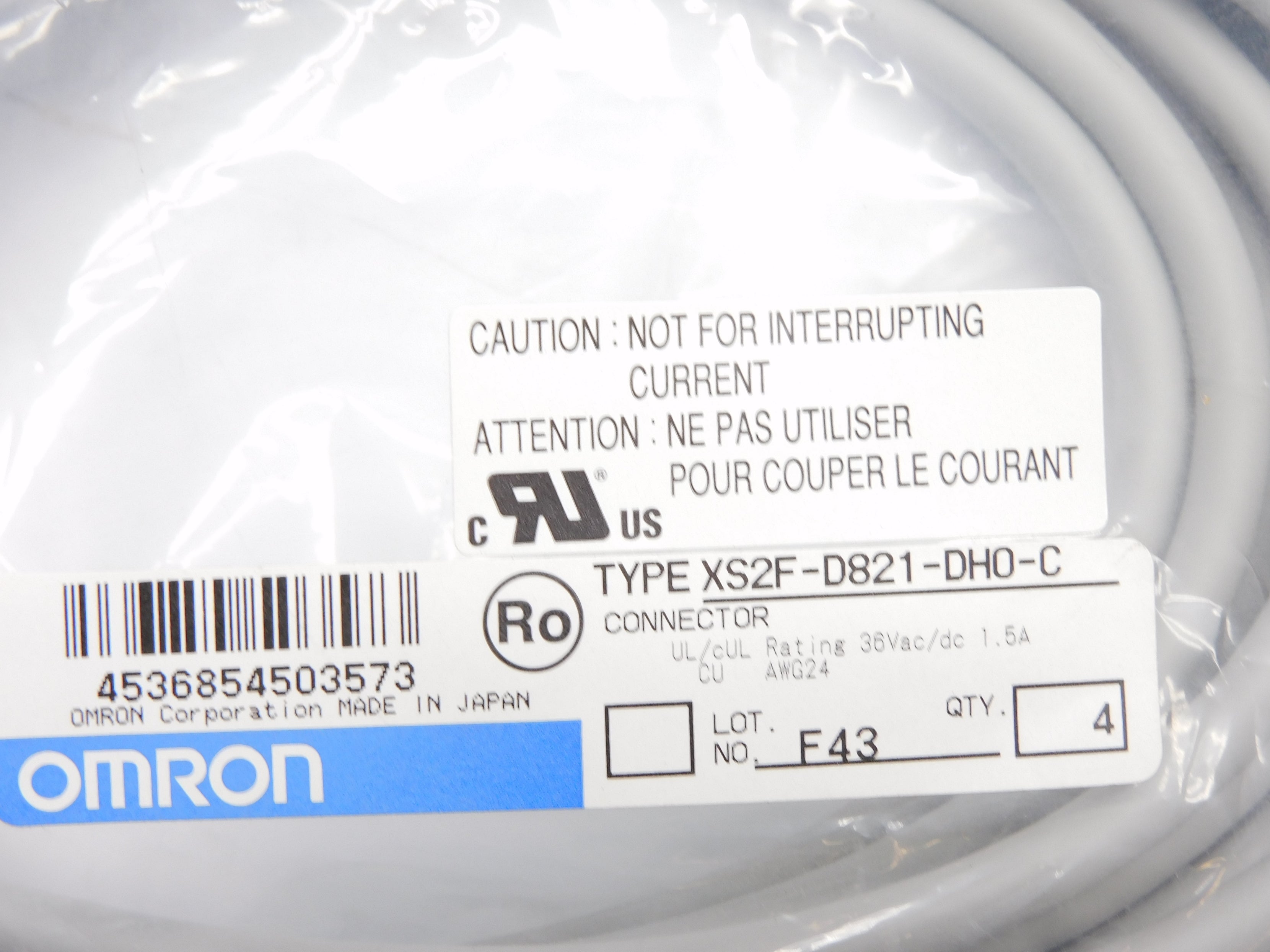 OMRON XS2F-D821-DH0-C (PKG OF 4) NSMP
