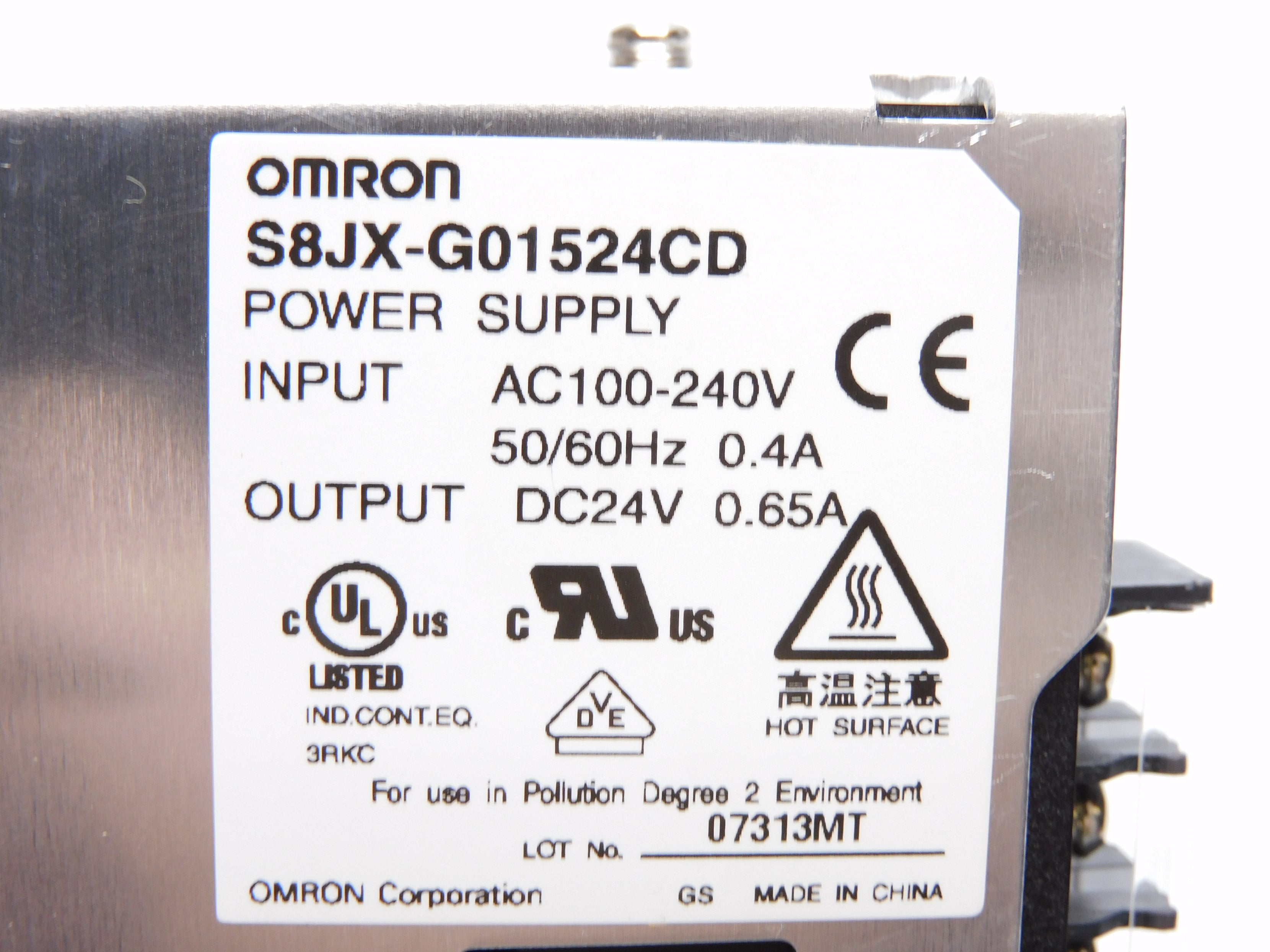 OMRON S8JX-G01524CD 100-240VAC NSMP
