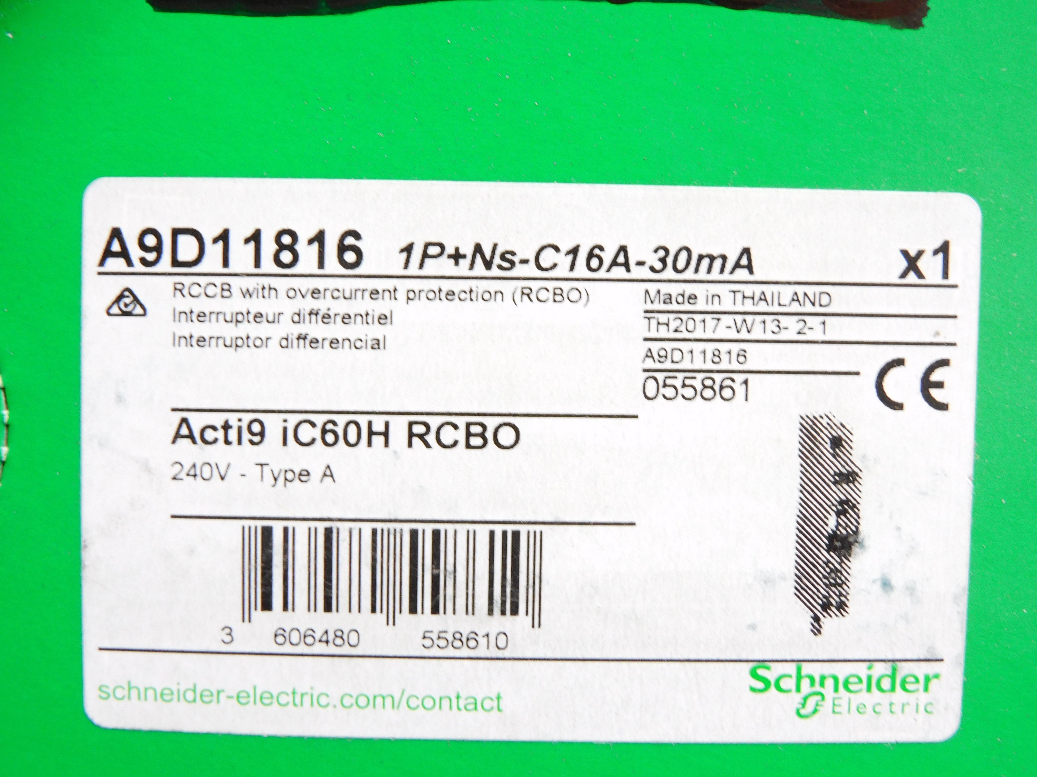 SCHNEIDER A9D11816 16A 240V NSMP
