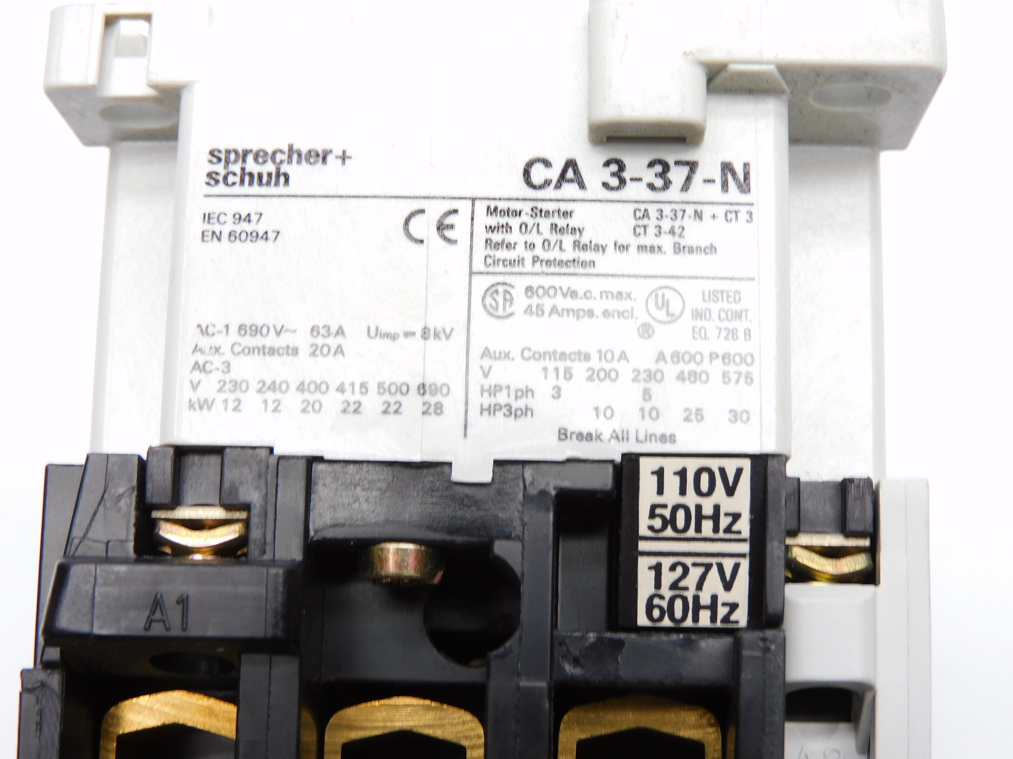 SPRECHER+SCHUH CA3-37-N-11 110/127V NSNP