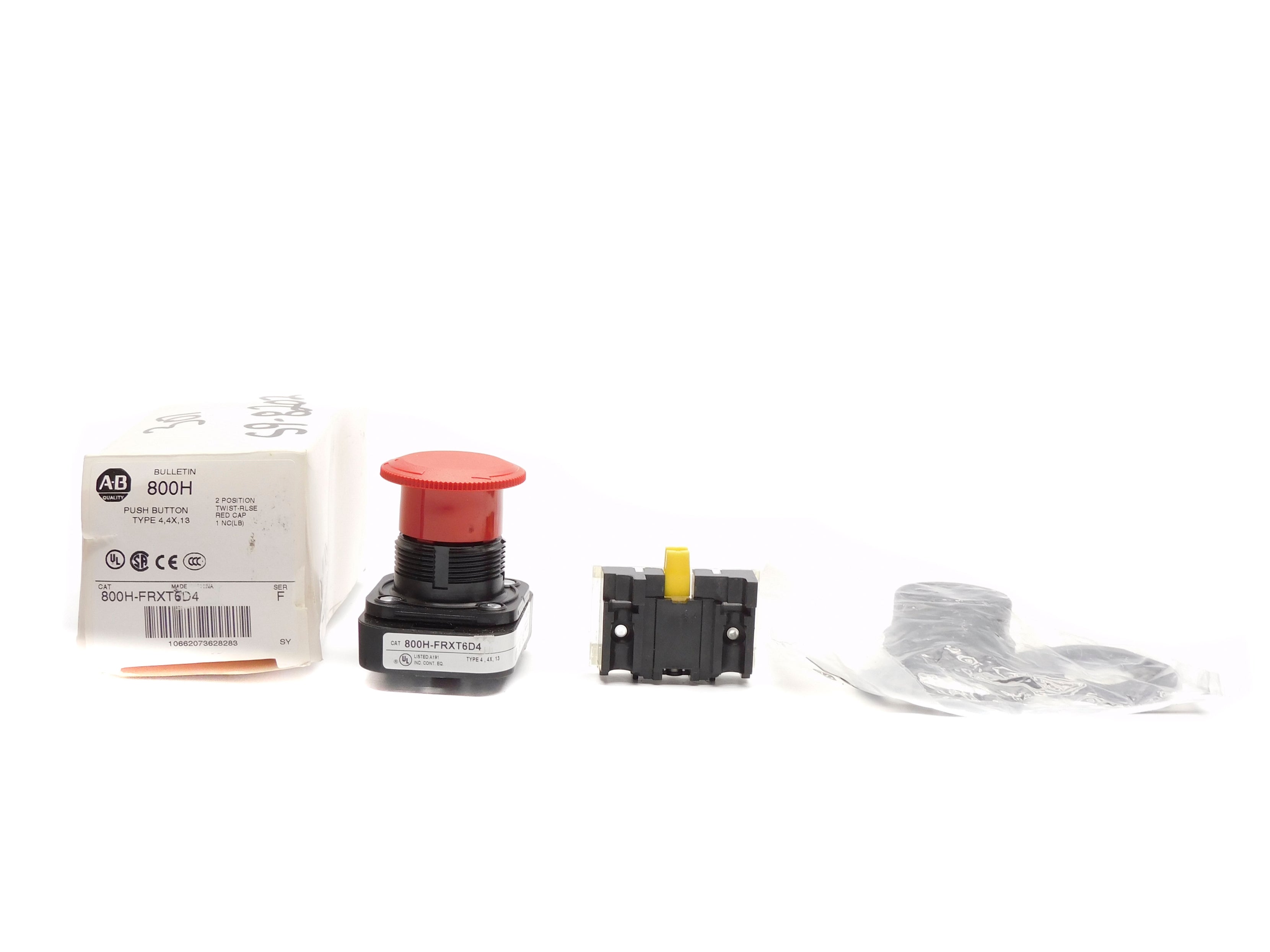 ALLEN BRADLEY 800H-FRXT6D4 SER. F (WH) (AS PICTURED) NSMP