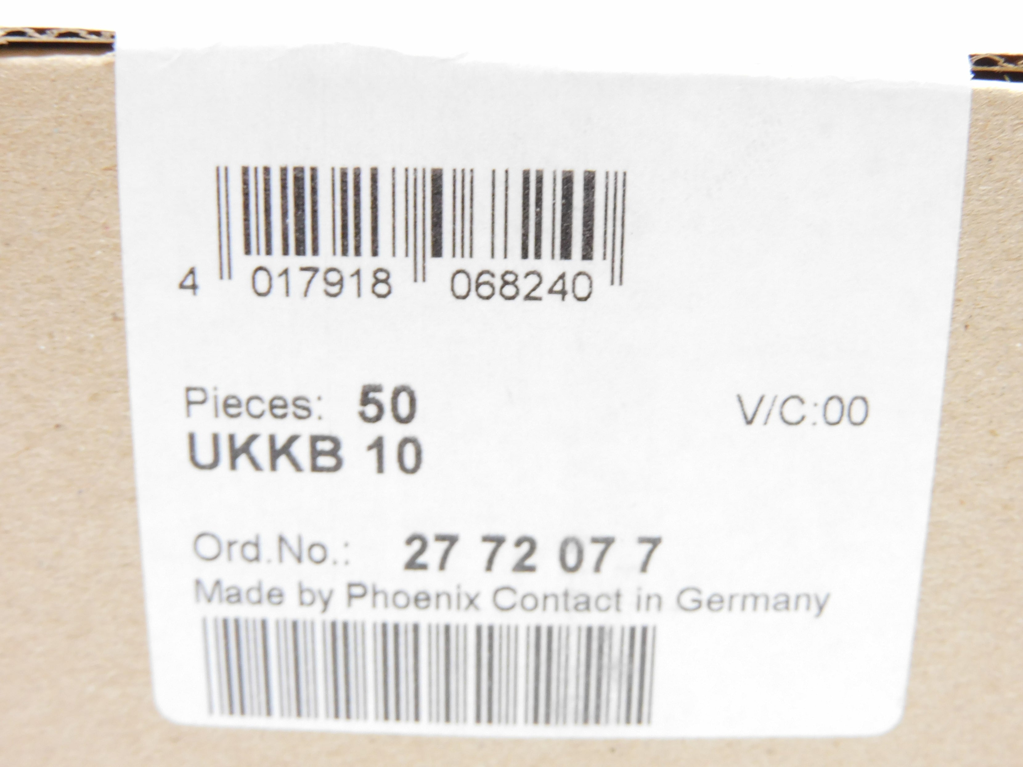 PHOENIX CONTACT UKKB10 (PKG OF 50) NSFS