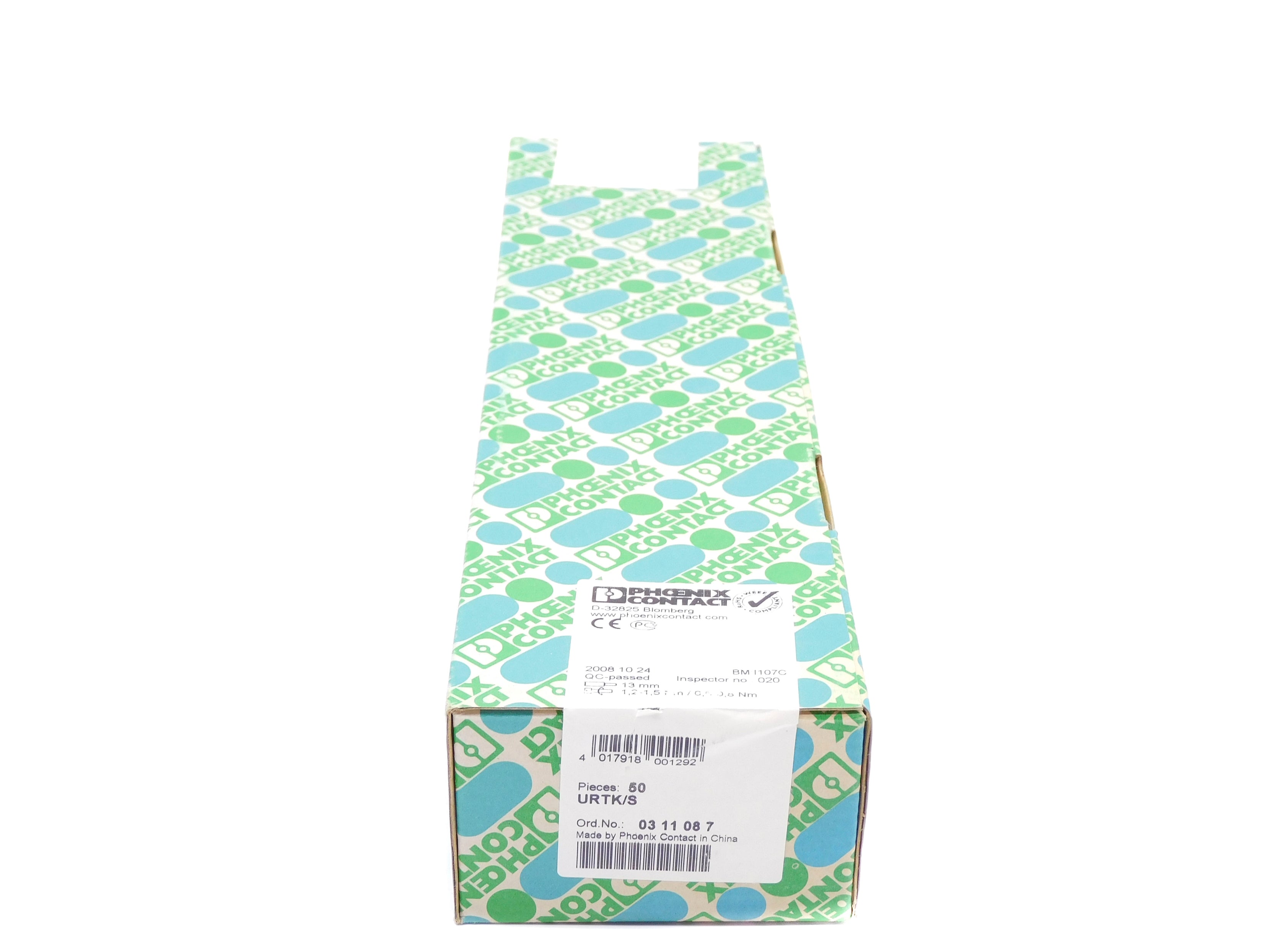 PHOENIX CONTACT URTK/S (PKG OF 50) NSFS