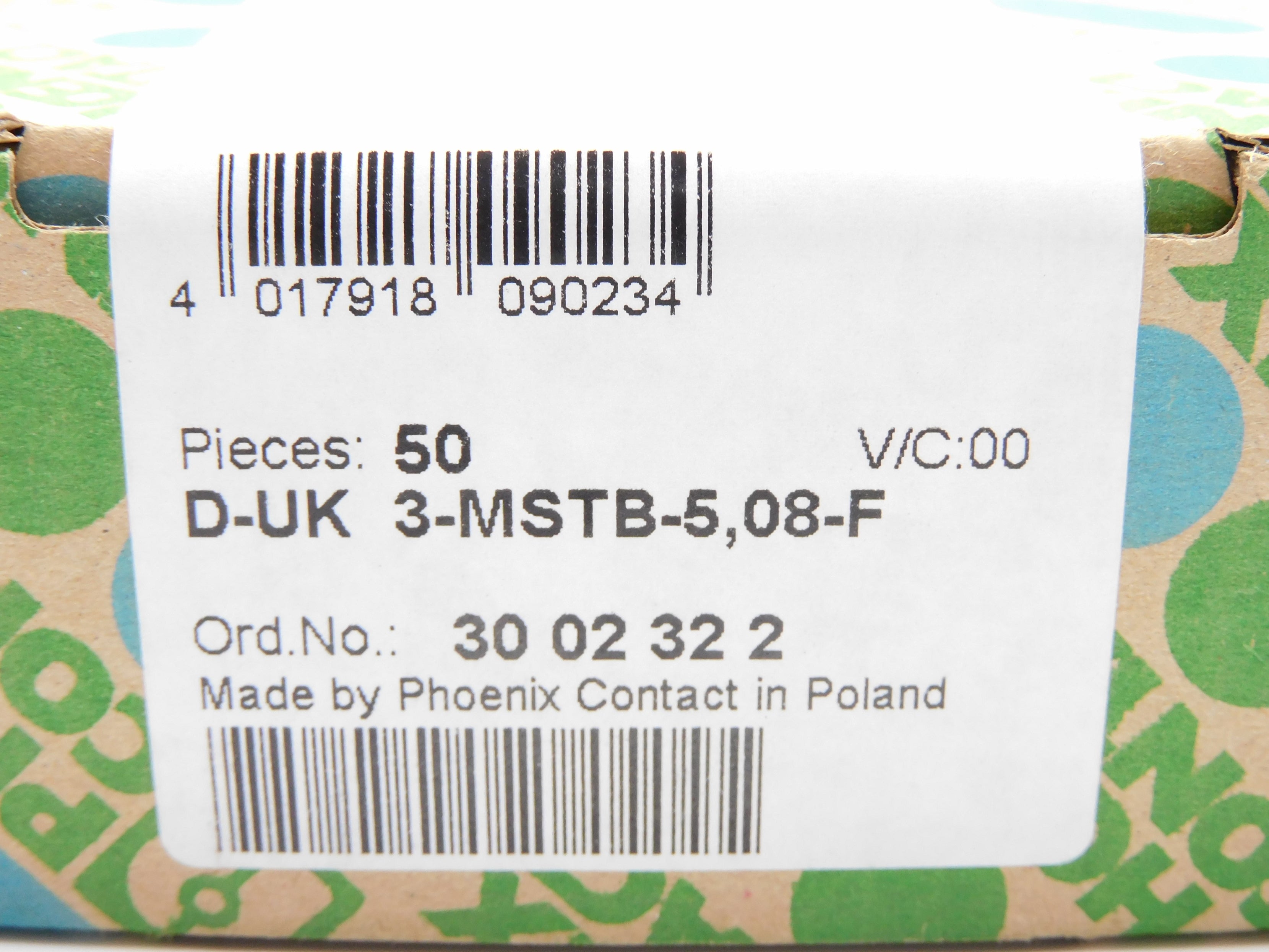 PHOENIX CONTACT D-UK3-MSTB-5,08-F (PKG OF 50) NSFS