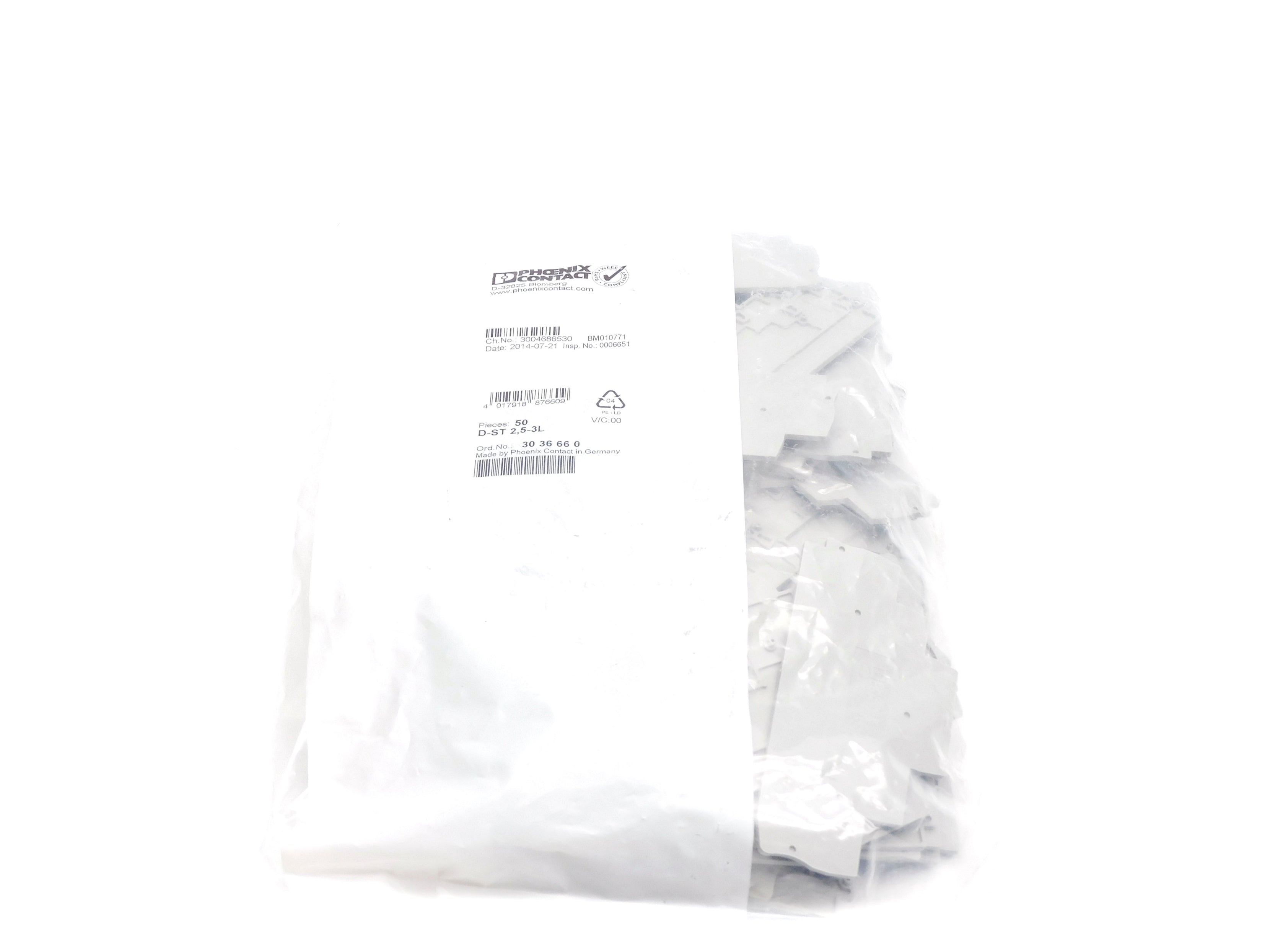 PHOENIX CONTACT D-ST2,5-3L (PKG OF 50) NSMP