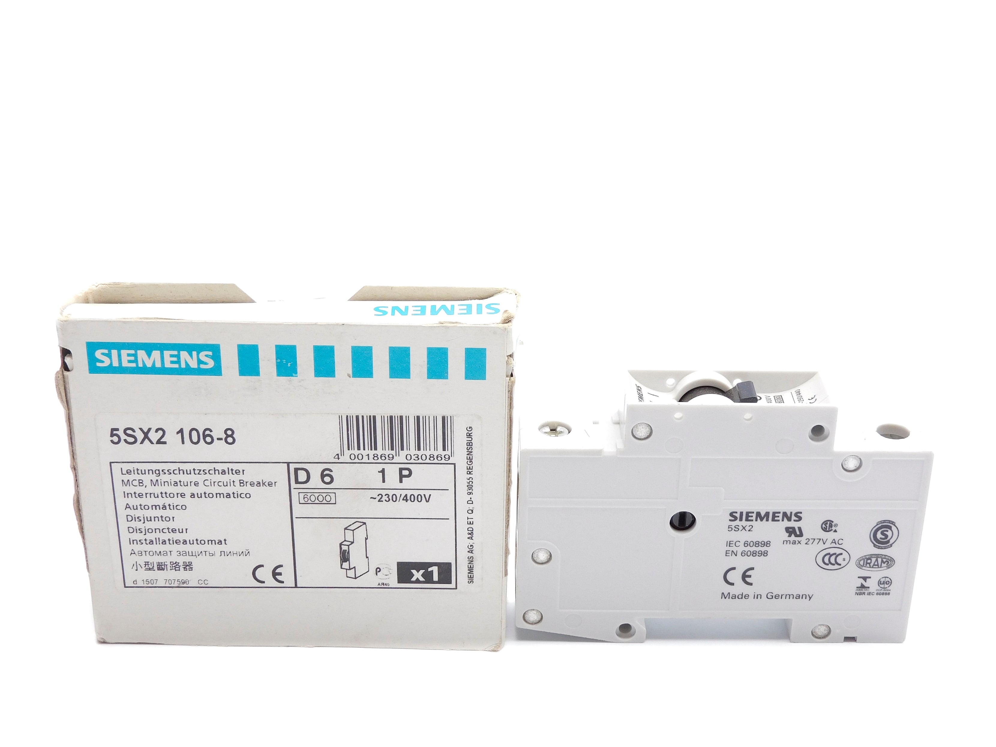 SIEMENS 5SX2106-8 6A 230/400V NSMP