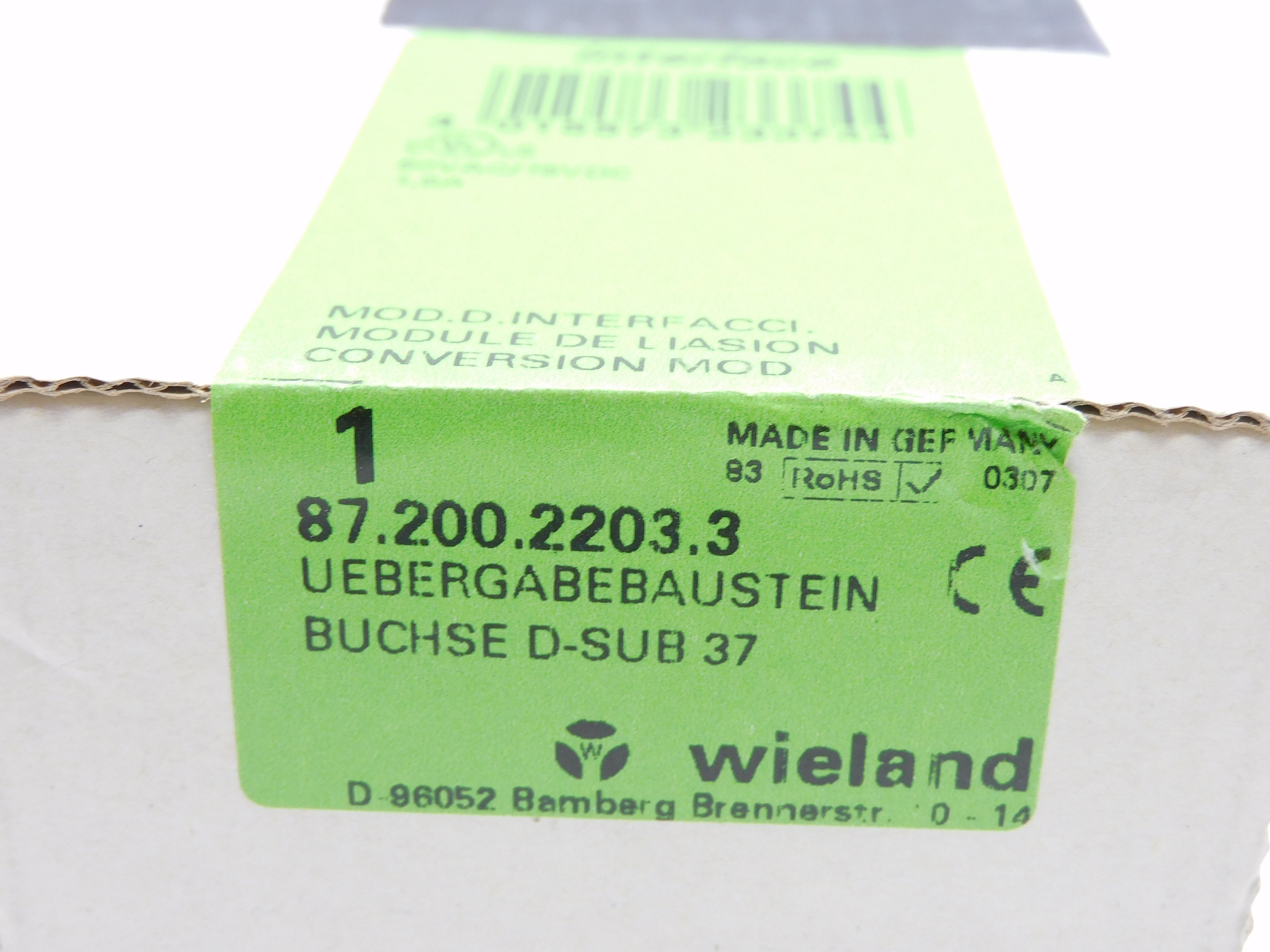 WIELAND 87.200.2203.3 60VAC/75VDC NSFS