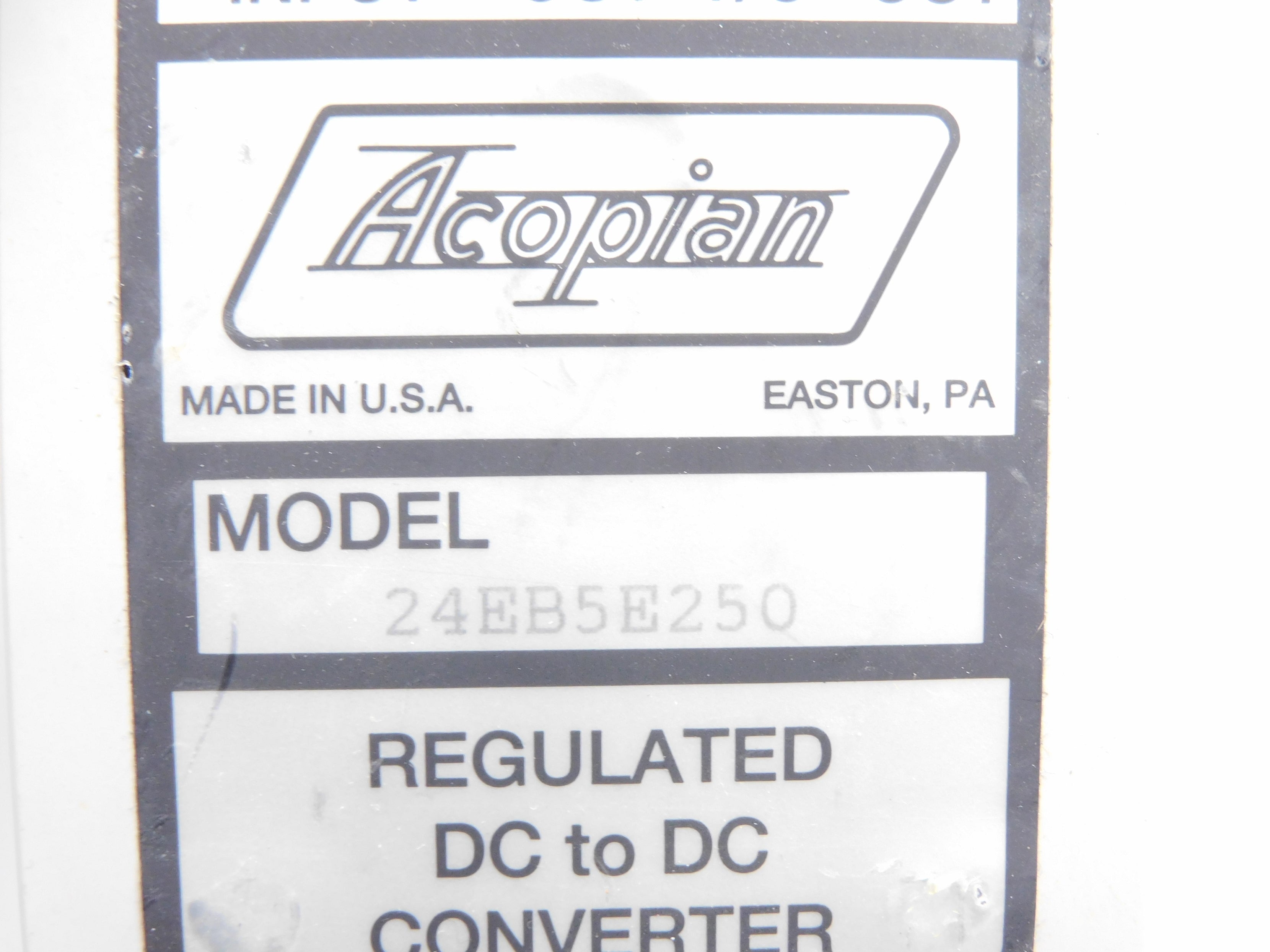 ACOPIAN 24EB5E250 NSNP