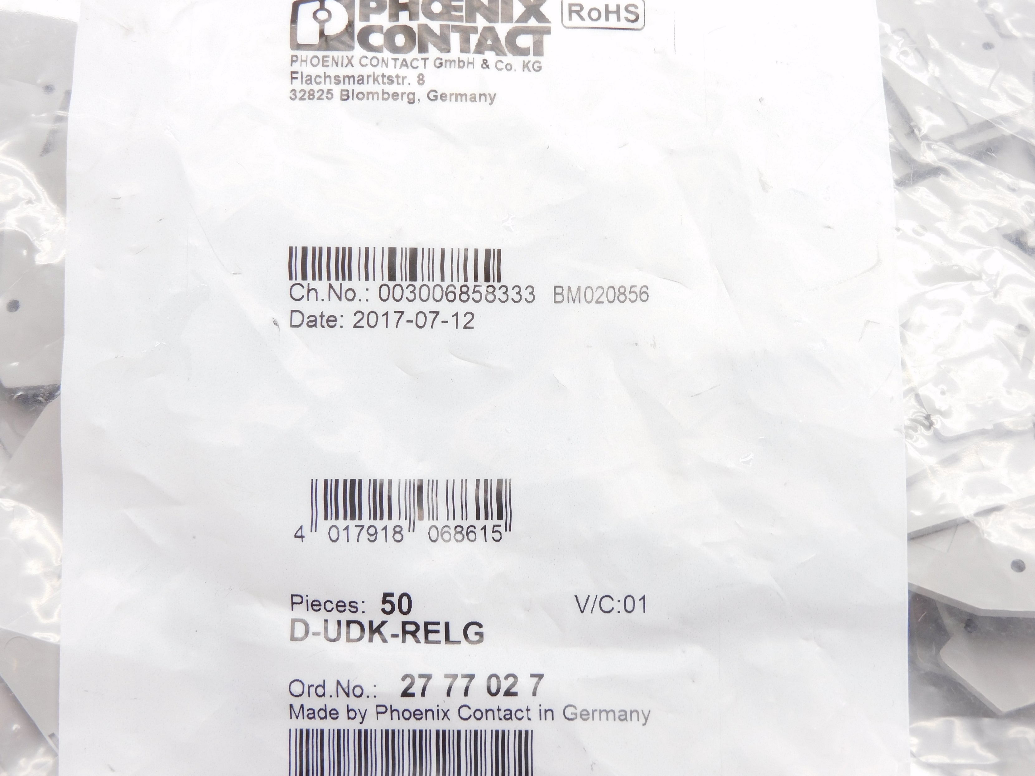 PHOENIX CONTACT D-UDK-RELG (PKG OF 50) NSMP