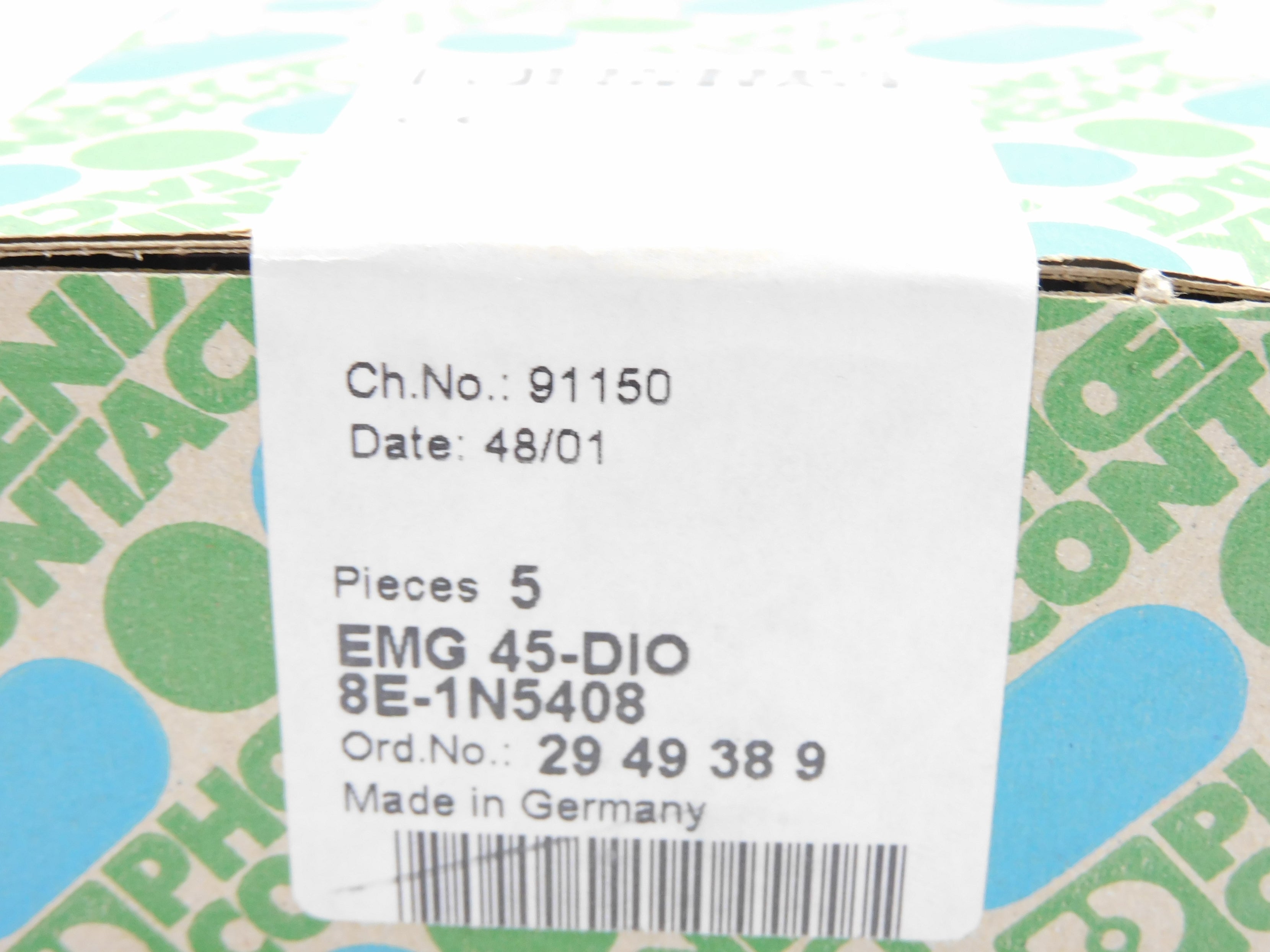 PHOENIX CONTACT EMG45-DIO8E-1N5408 (PKG OF 5) NSFS