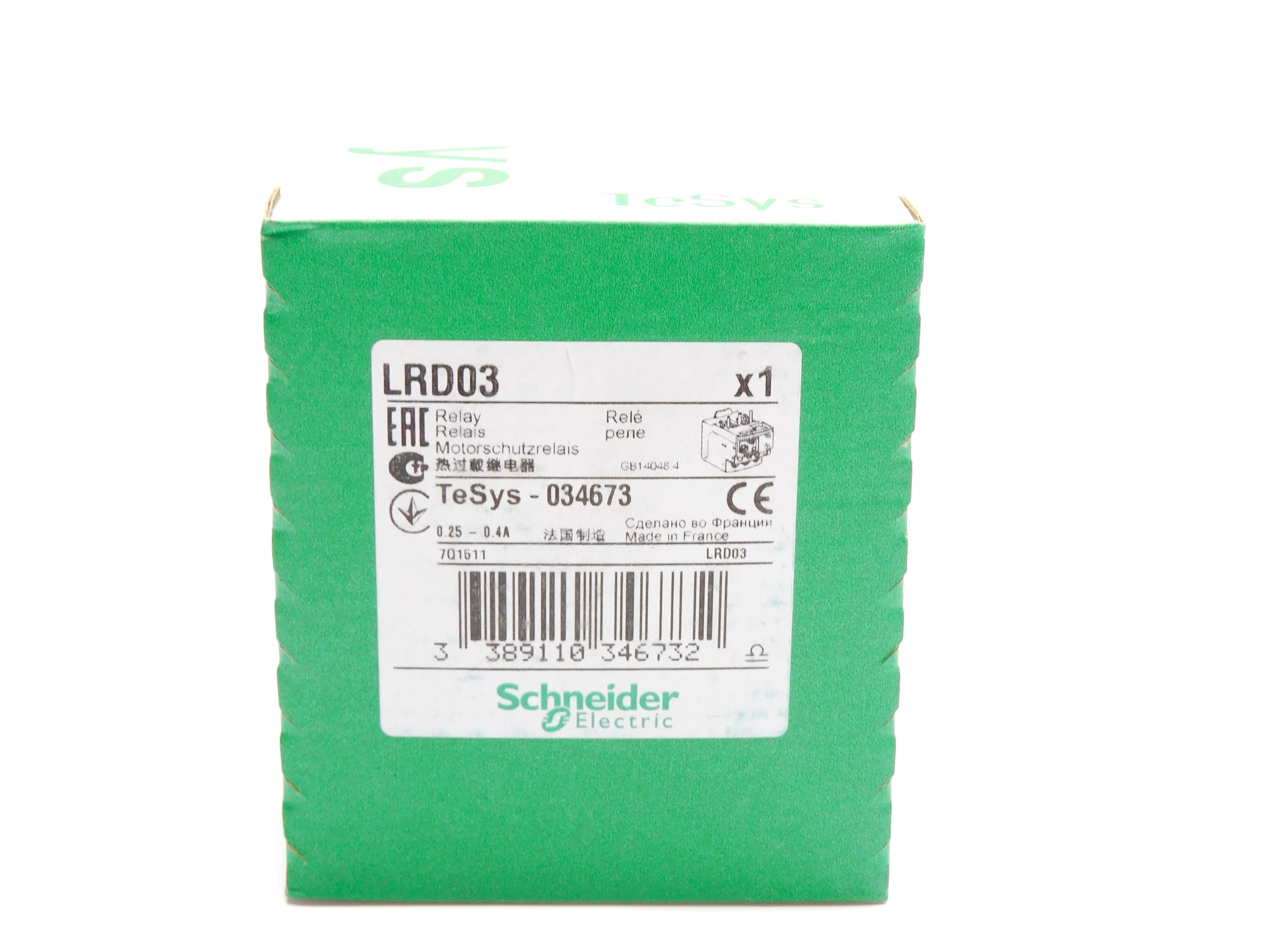 SCHNEIDER LRD03 0.25-0.4A NSFS
