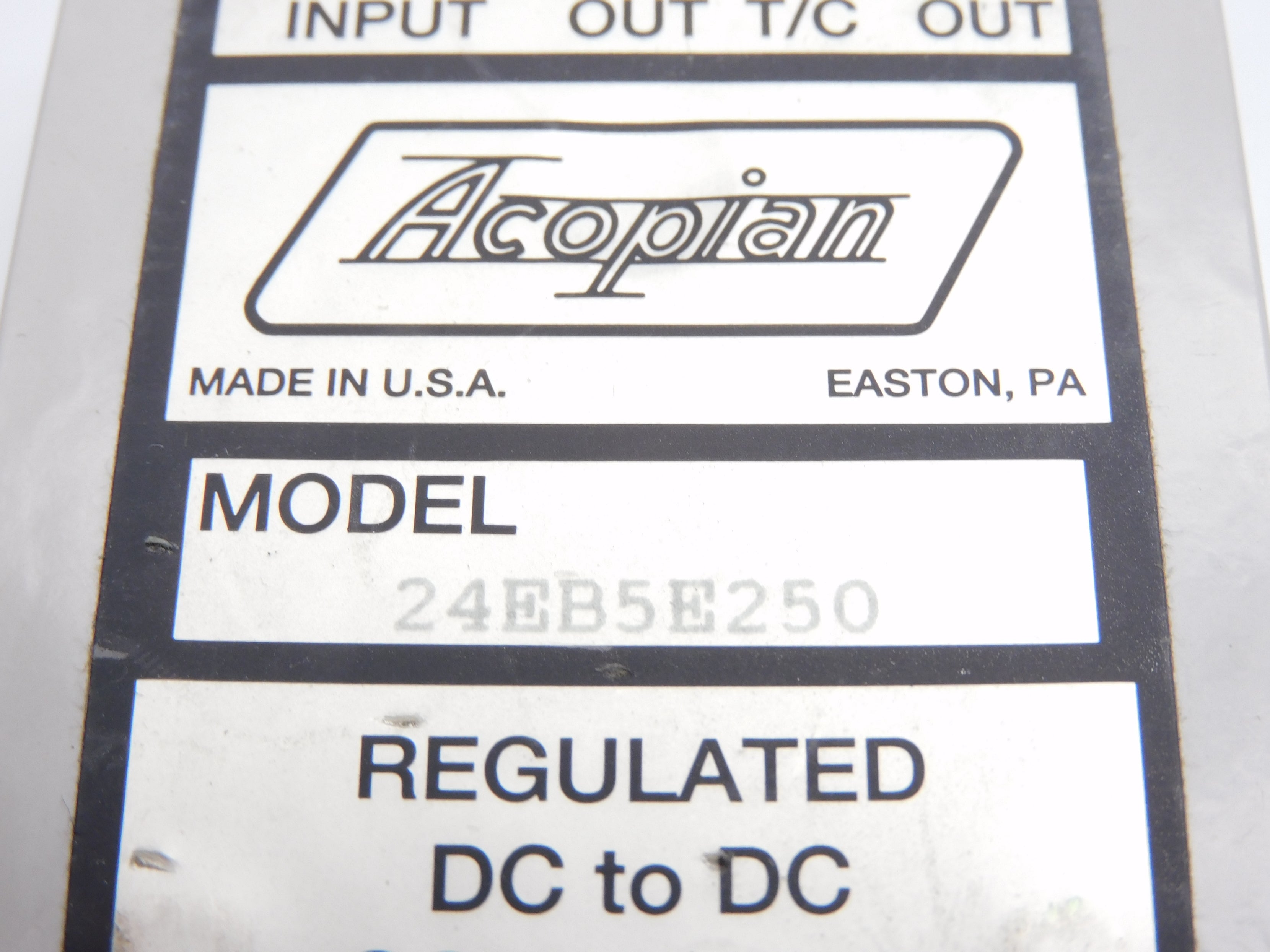 ACOPIAN 24EB5E250 (AS PICTURED) NSNP