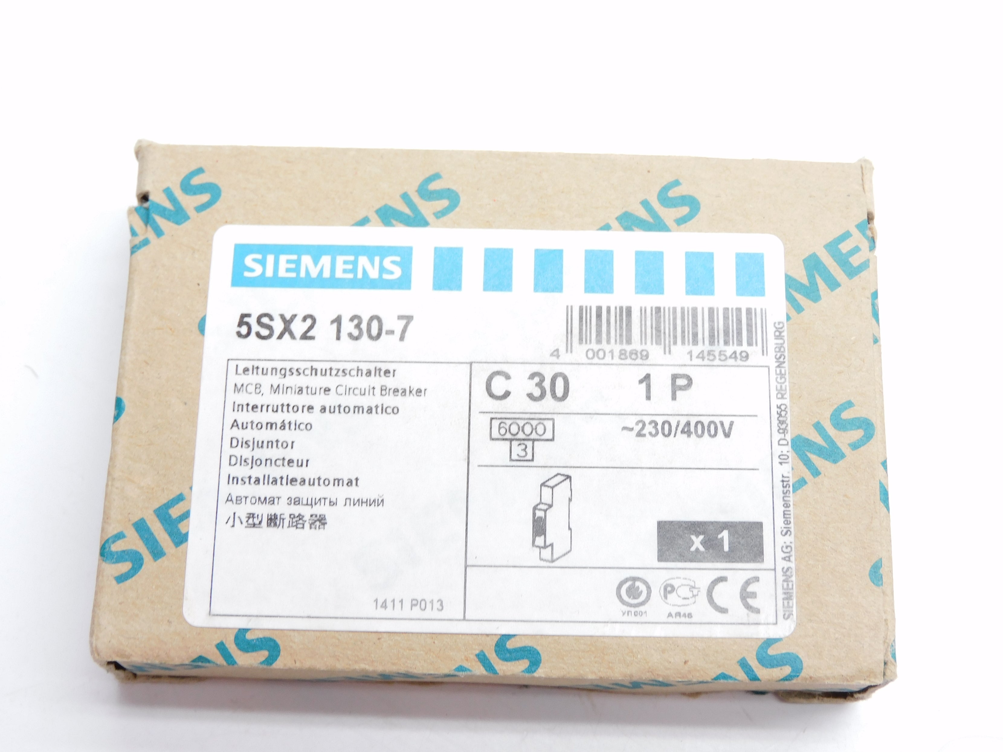 SIEMENS 5SX2-130-7 30A 230/400V NSMP