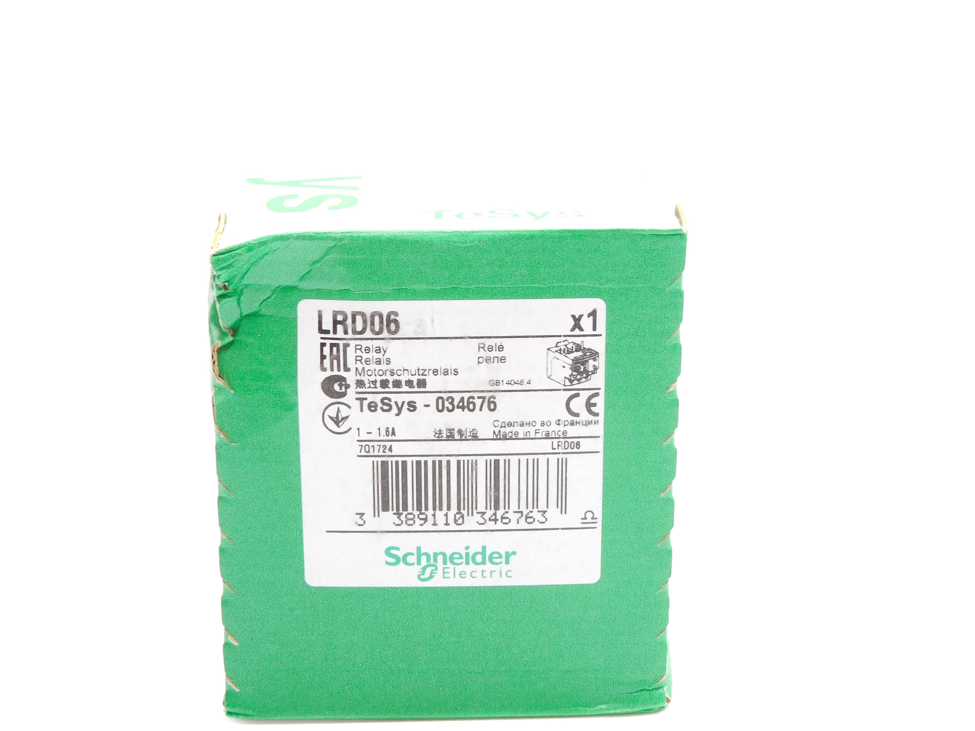 SCHNEIDER ELECTRIC LRD06 1-1.6A NSFS