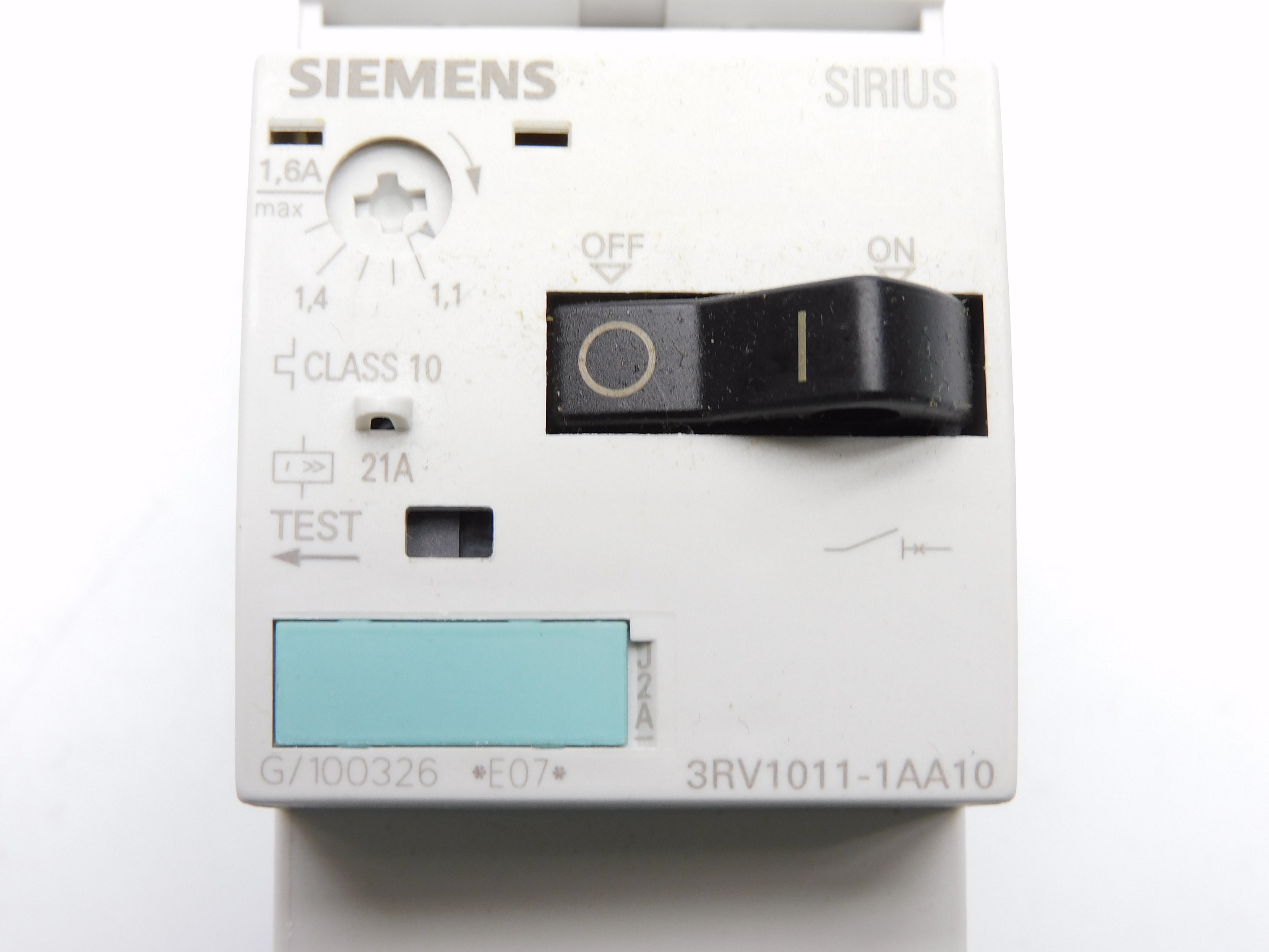 SIEMENS 3RV1011-1AA10 600V 1.1-1.6A NSMP