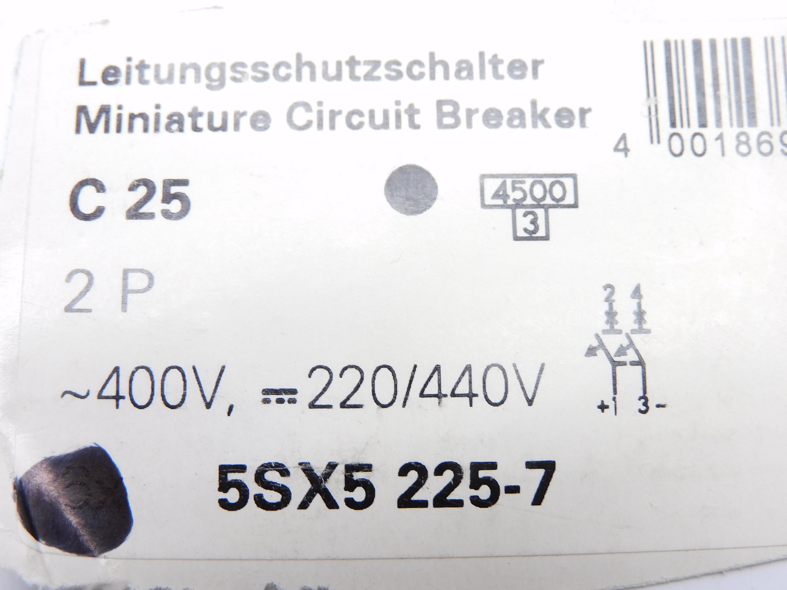 SIEMENS 5SX5225-7 25A 220/440V NSNP
