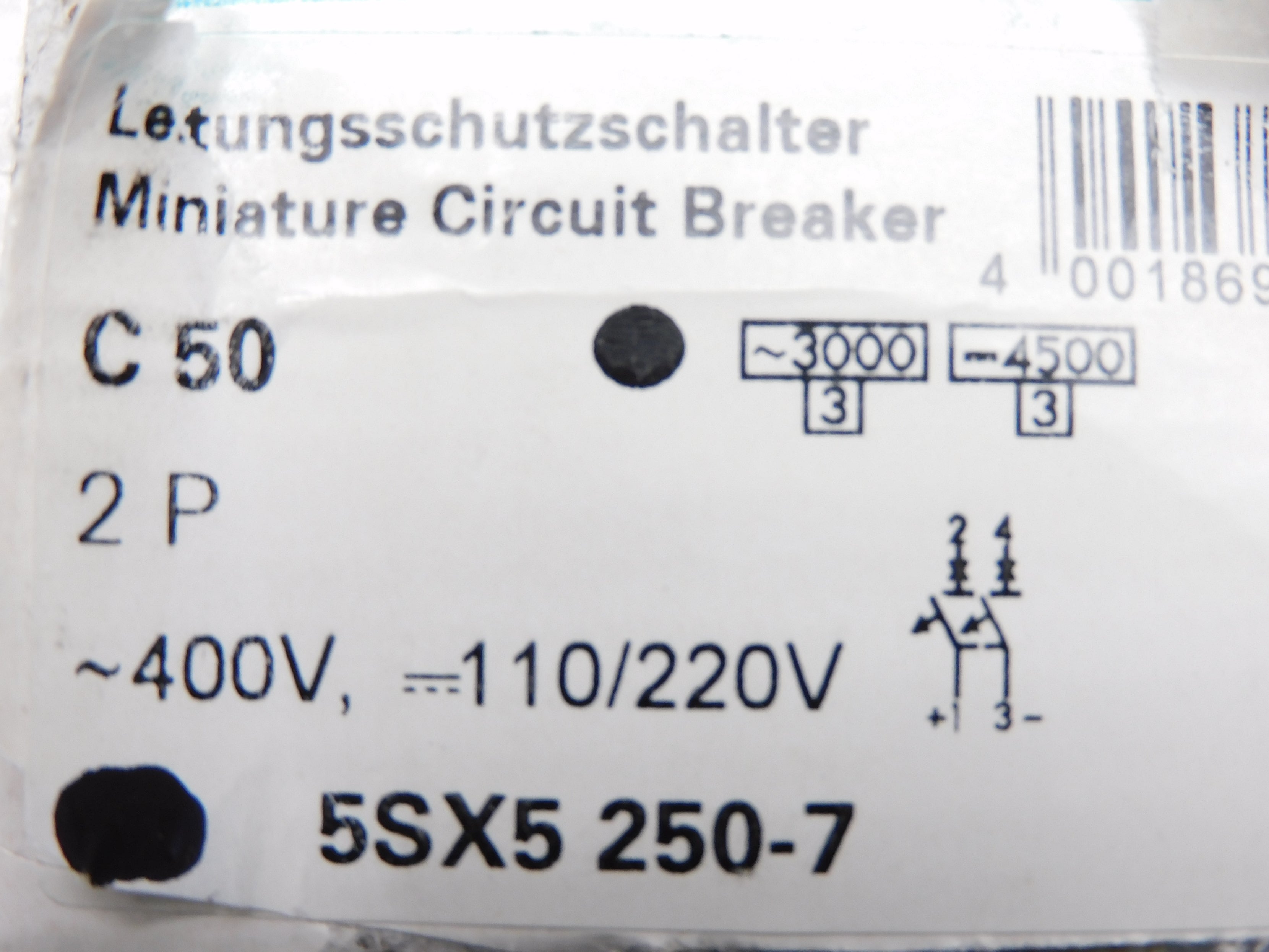 SIEMENS 5SX52507 50A 110/220V NSNP