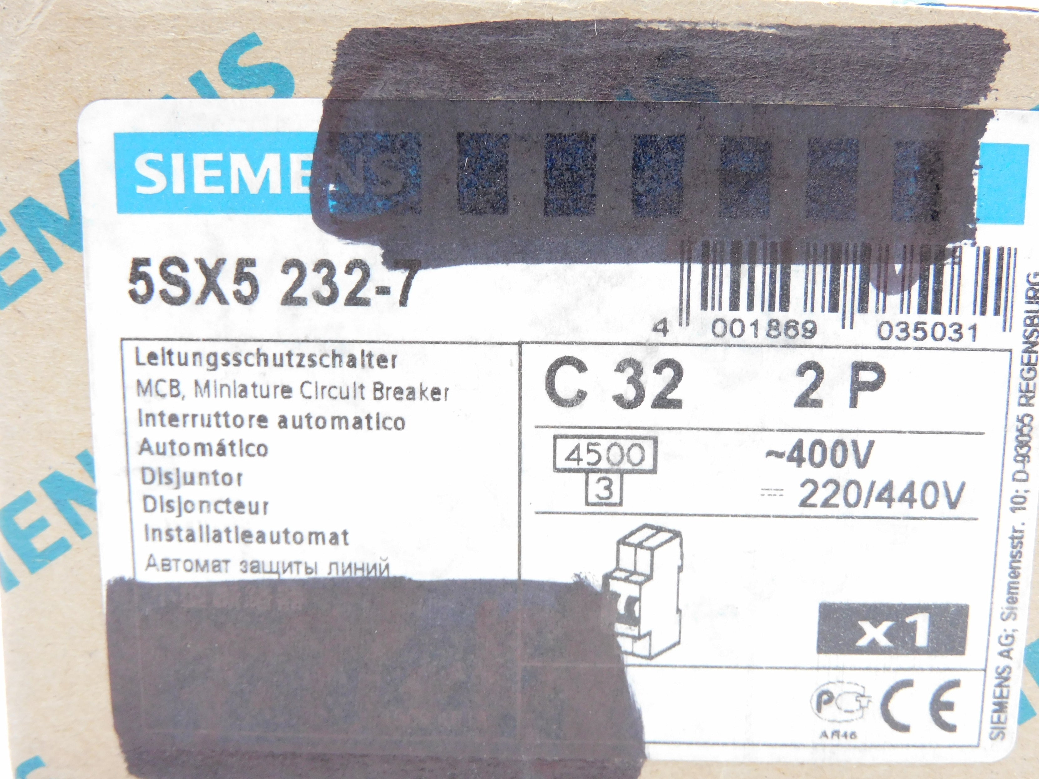 SIEMENS 5SX5-232-7 32A 220/440V NSMP
