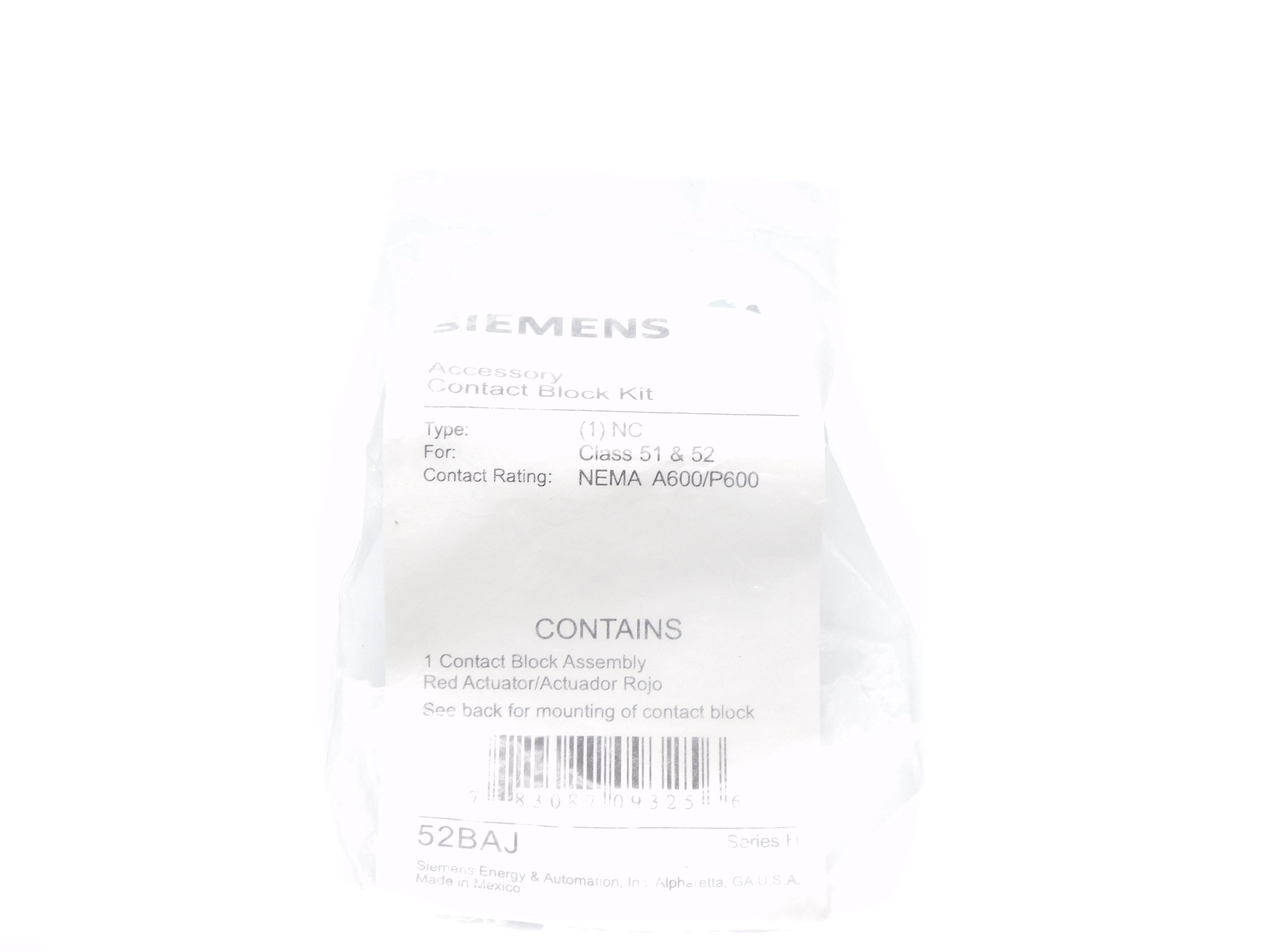 SIEMENS 52BAJ SER. H NSMP
