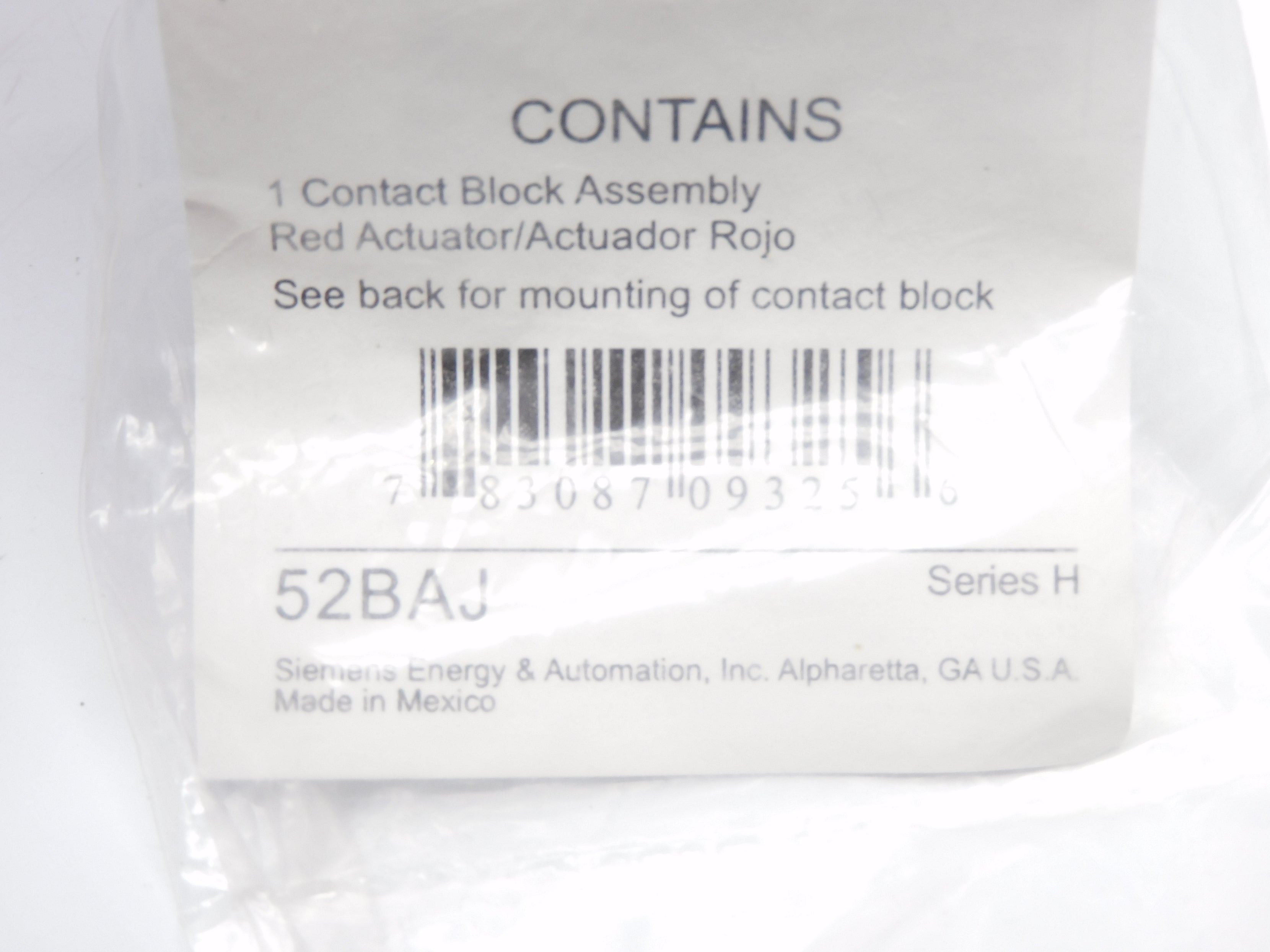 SIEMENS 52BAJ SER. H NSMP