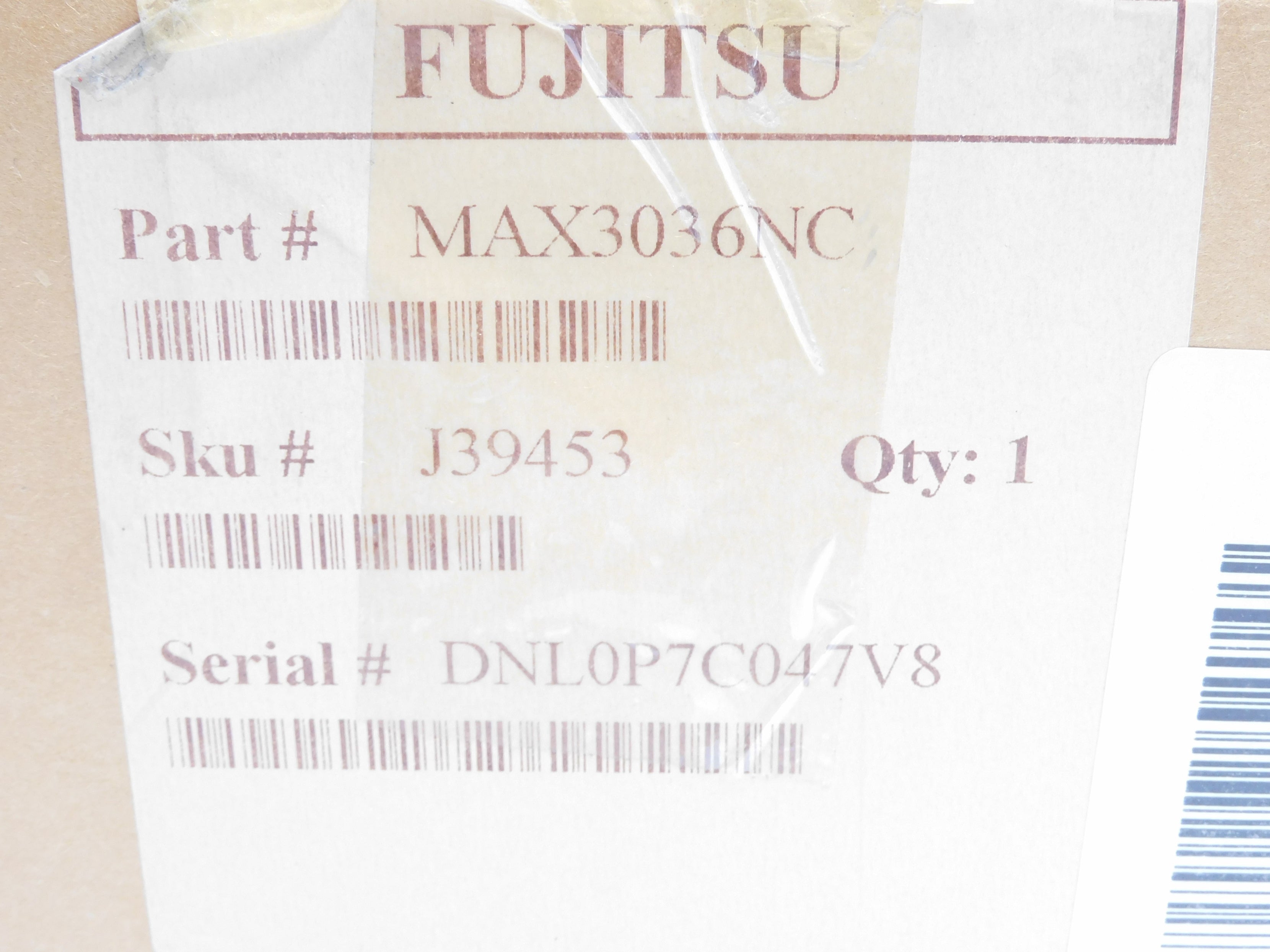 FUJITSU MAX3036NC NSMP