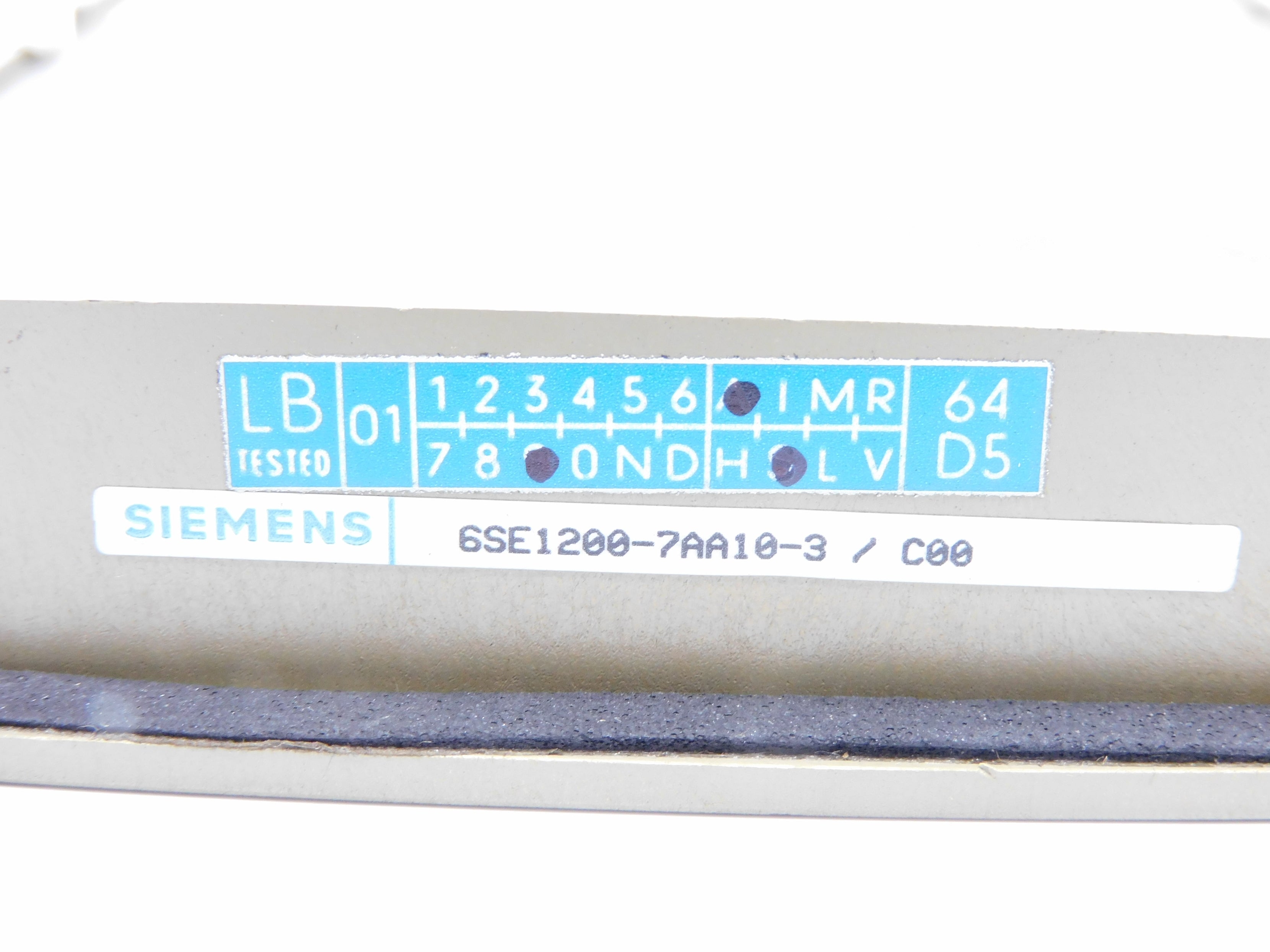 SIEMENS 6SE1200-7AA10-3 A1-108-101-002-IS02 (AS PICTURED) UNMP