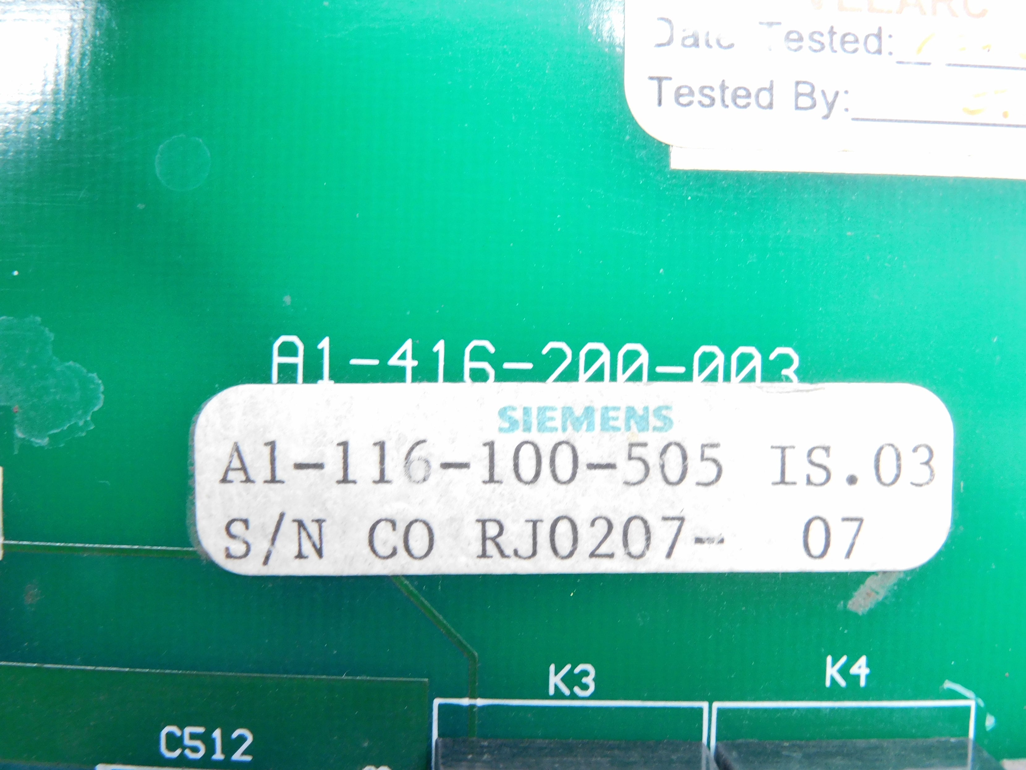 SIEMENS A1-116-100-505-IS03 A1-416-200-003 UNMP