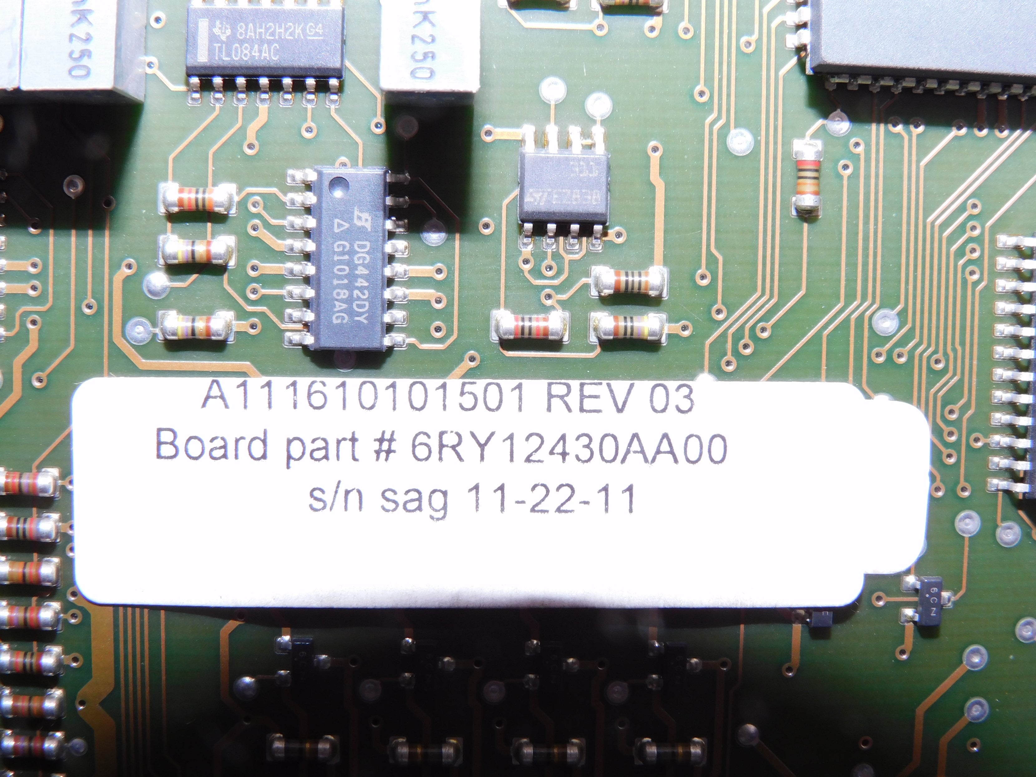 SIEMENS 6RY12430AA00 A111610101501 REV. 03 UNMP