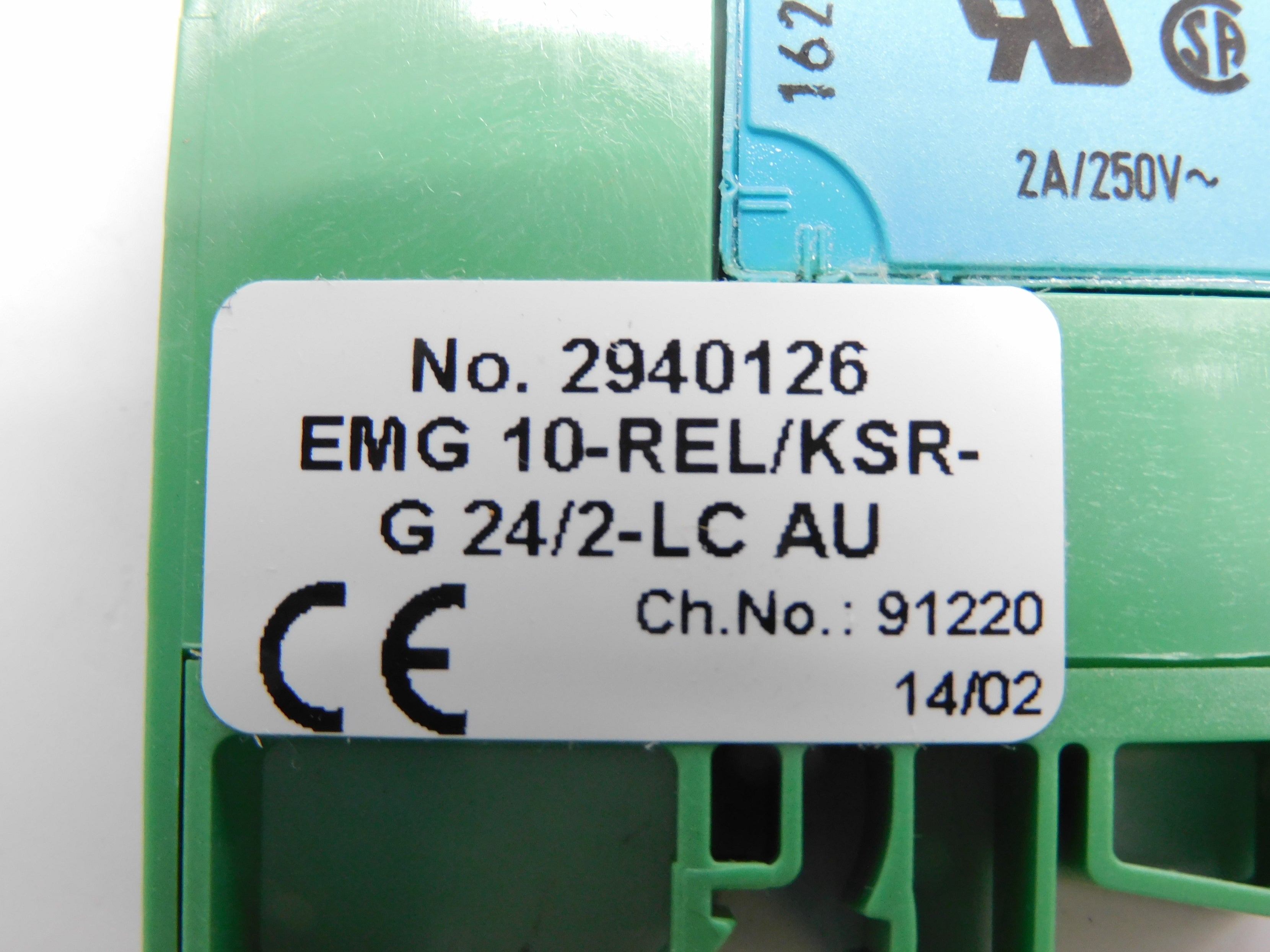 PHOENIX CONTACT EMG10-REL/KSR-G24/2-LCAU  250V 2A NSNP