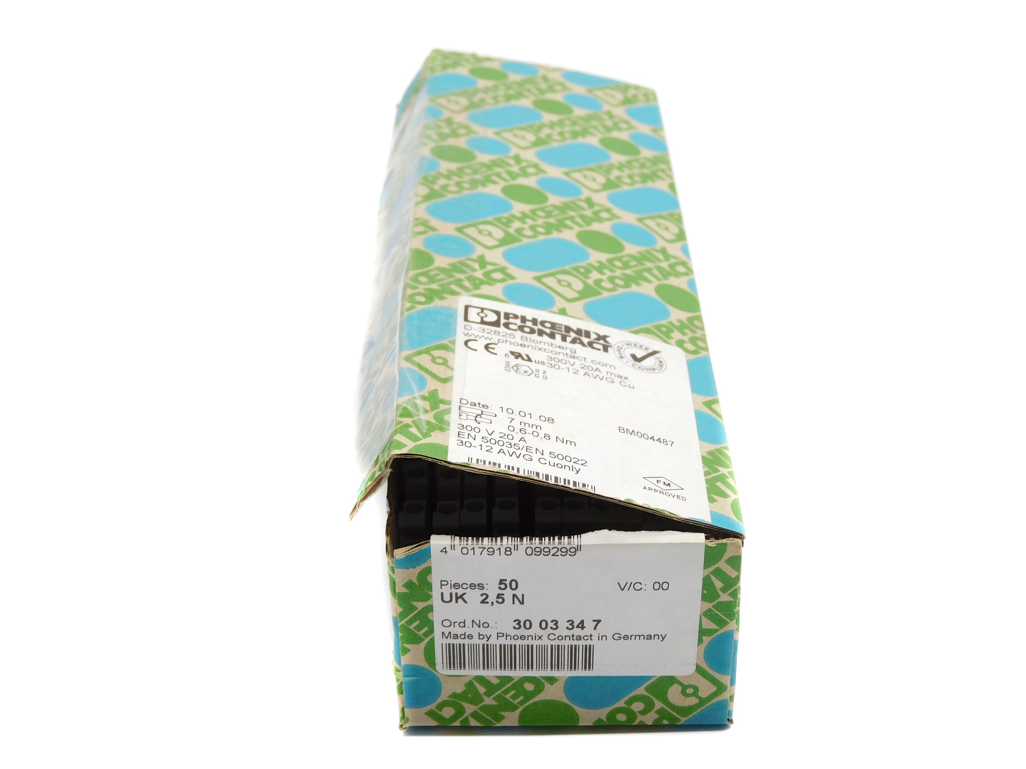 PHOENIX CONTACT UK2,5N (PKG OF 50) NSMP
