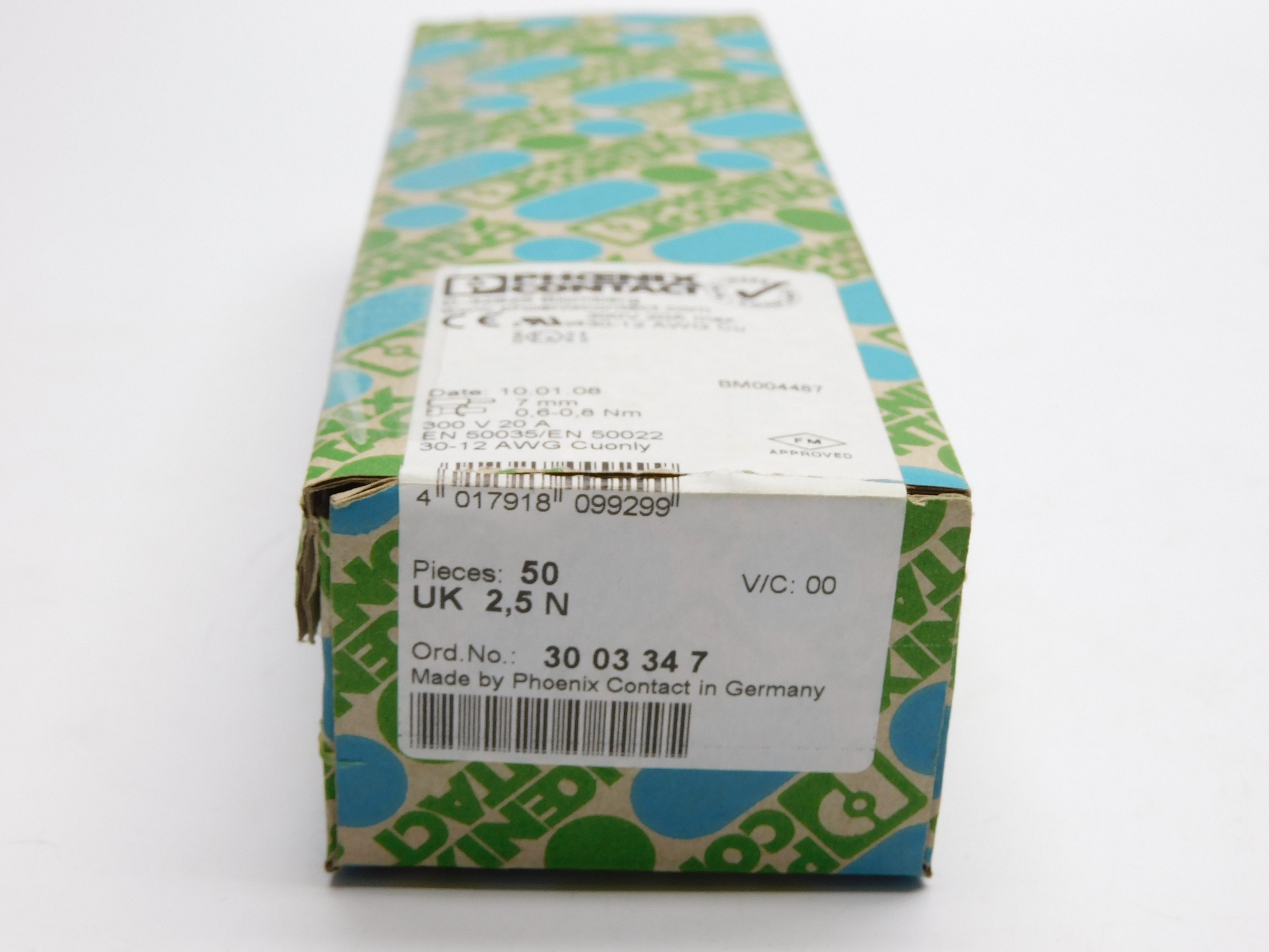 PHOENIX CONTACT UK2,5N (PKG OF 50) NSMP