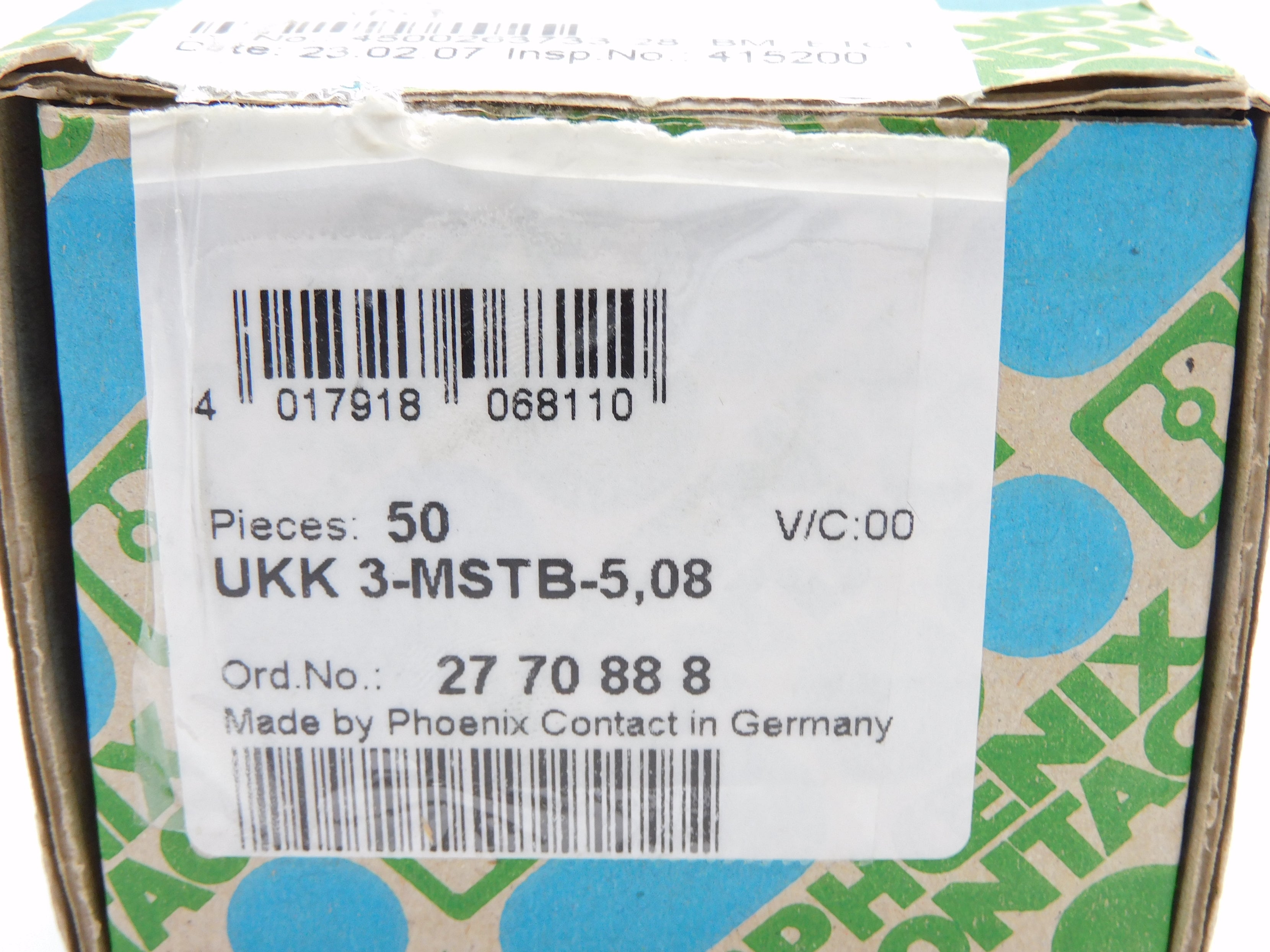 PHOENIX CONTACT UKK3-MSTB-5,08 (PKG OF 50) NSMP