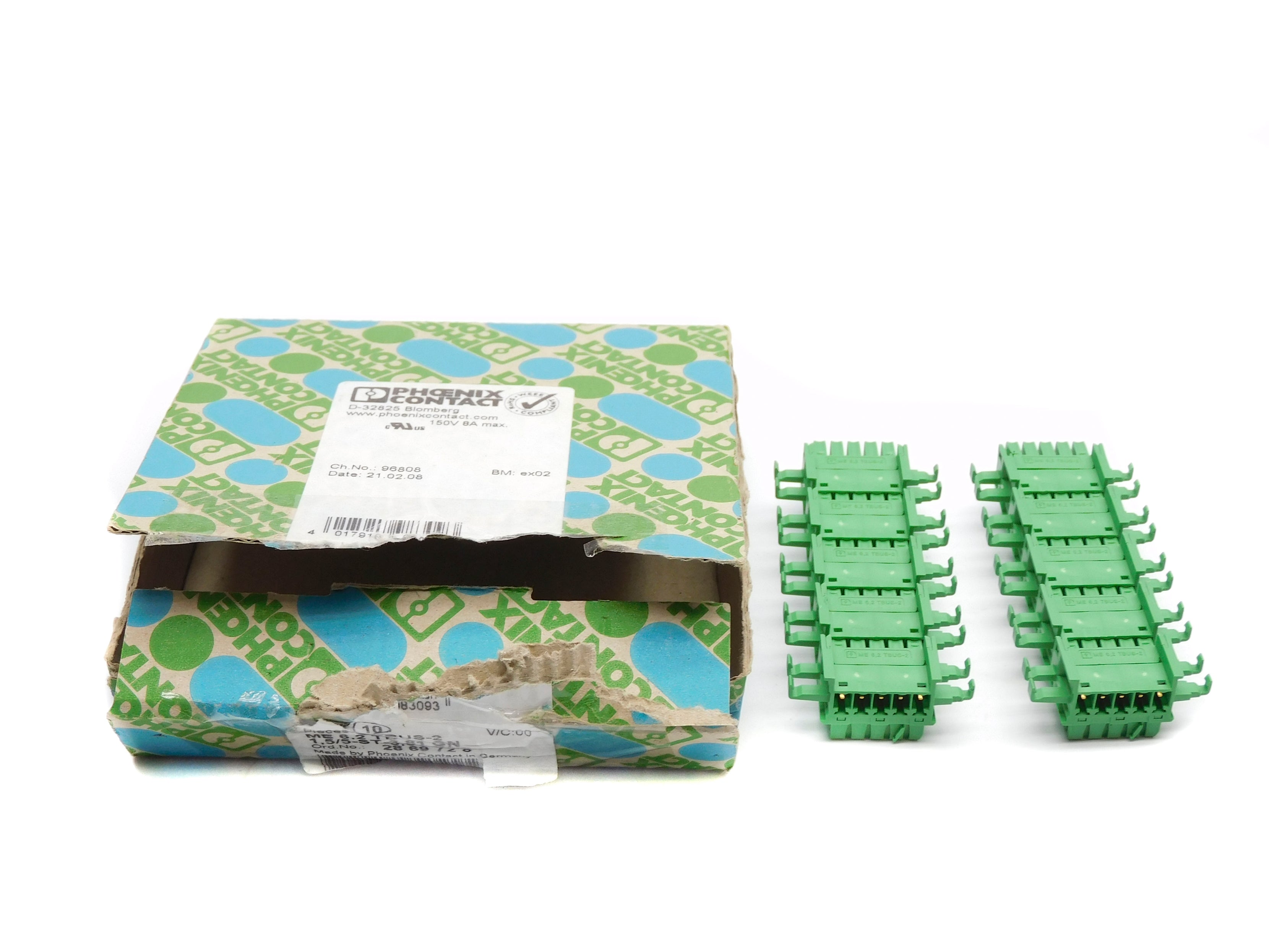 PHOENIX CONTACT ME6,2TBUS-21,5/5-ST-3,81GN (PKG OF 10) NSMP