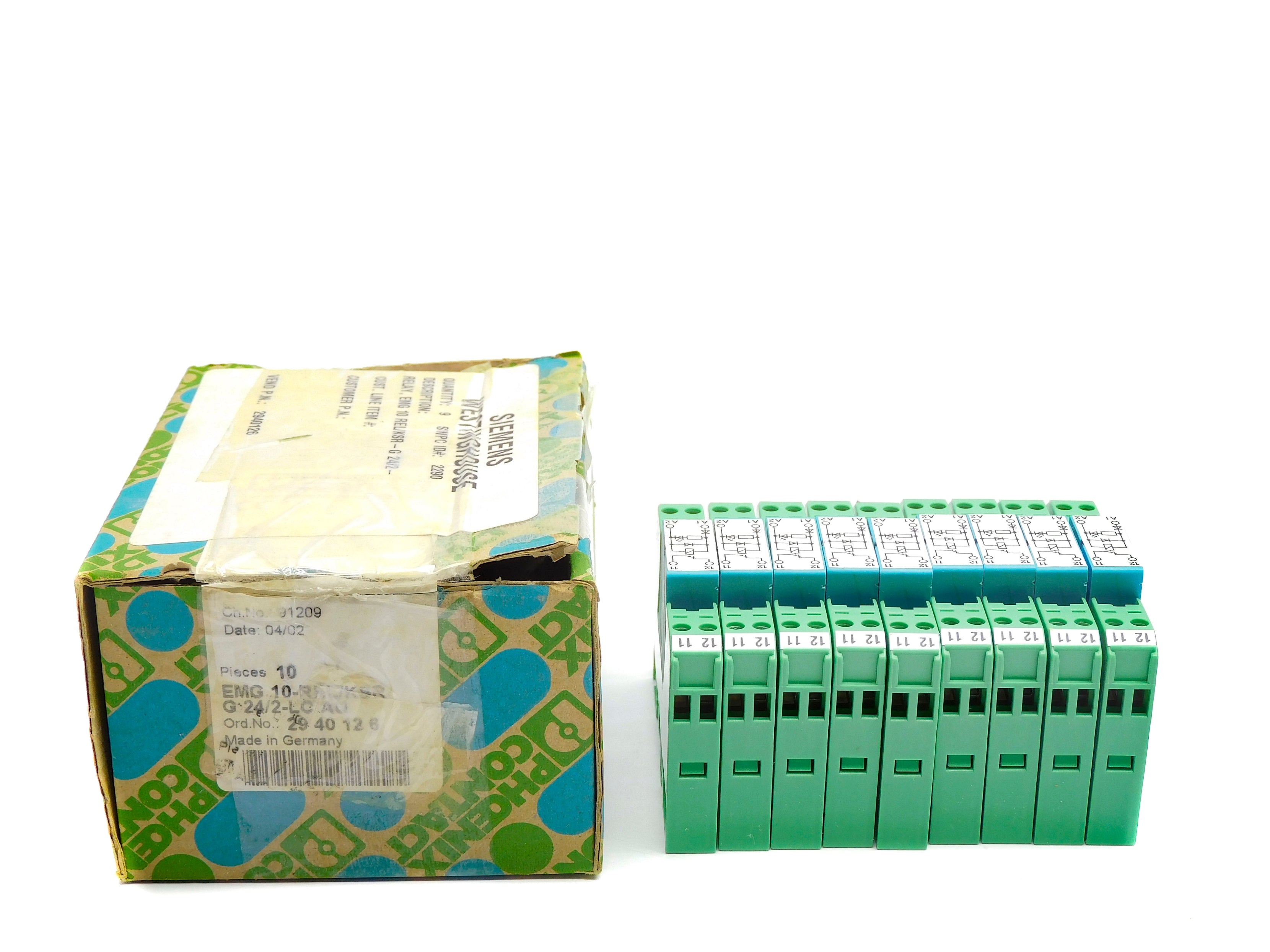 PHOENIX CONTACT EMG10-REL/KSR-G24/2-LCAU 250V 2A (PKG OF 9) NSMP