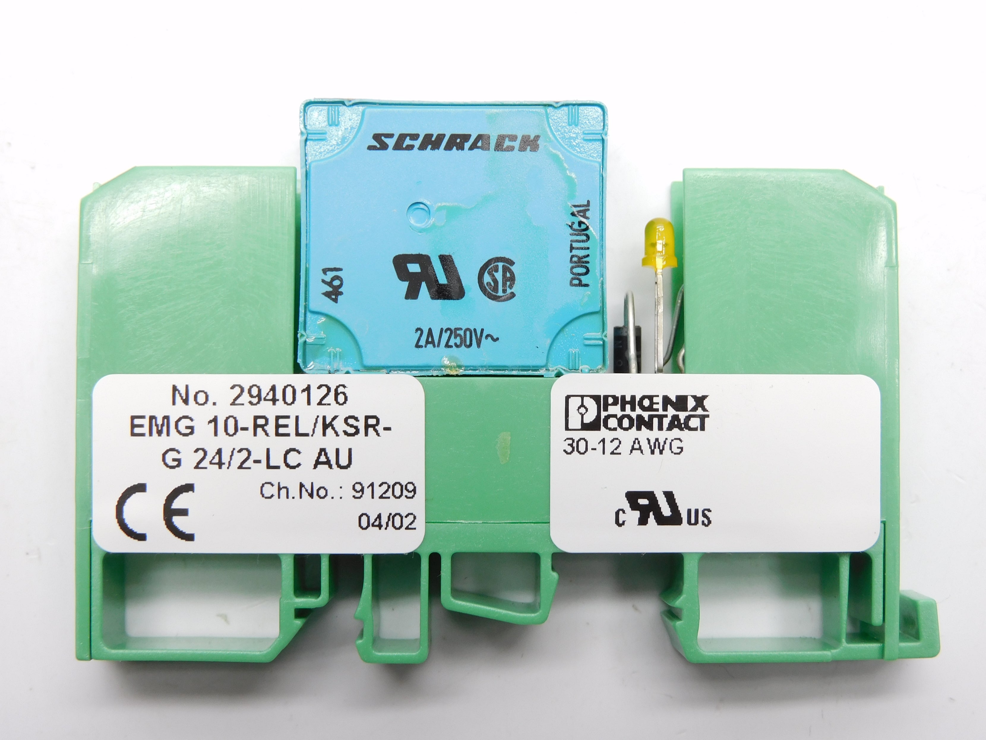 PHOENIX CONTACT EMG10-REL/KSR-G24/2-LCAU 250V 2A (PKG OF 9) NSMP