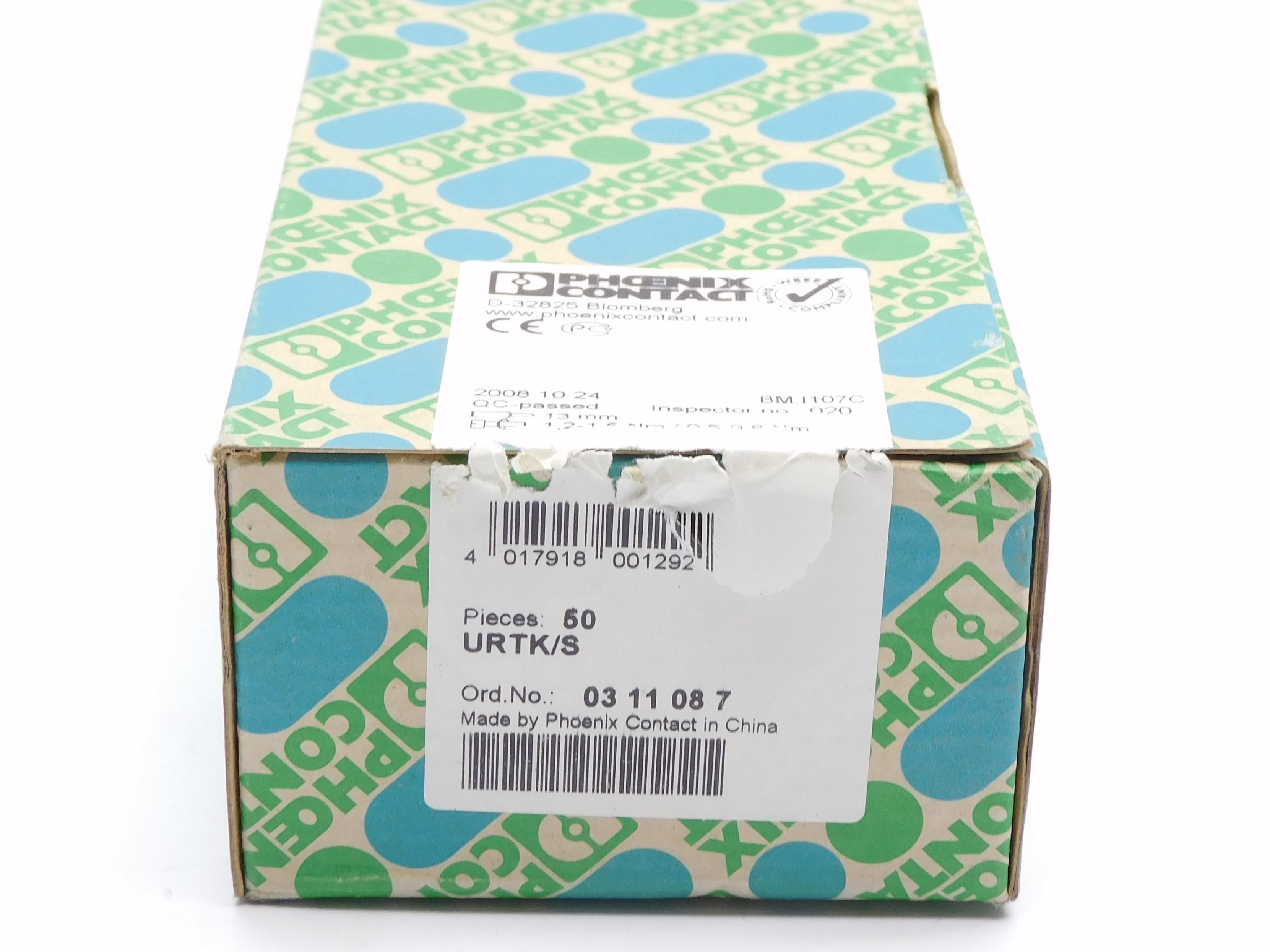 PHOENIX CONTACT URTK/S (PKG OF 50) NSMP