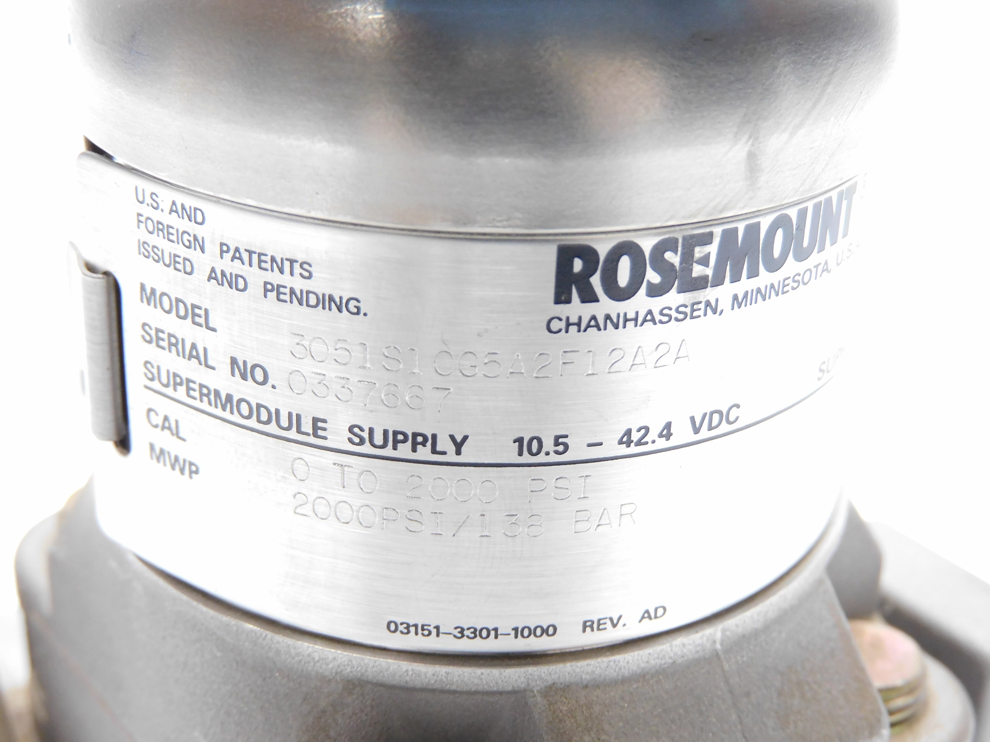 ROSEMOUNT 3051S1CG5A2F12A2A NSNP