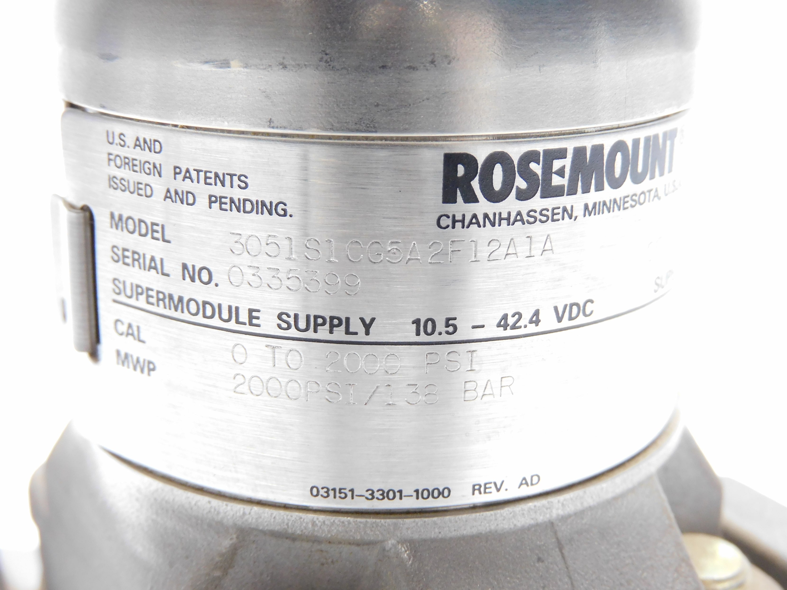 ROSEMOUNT 3051S1CG5A2F12A1A NSNP
