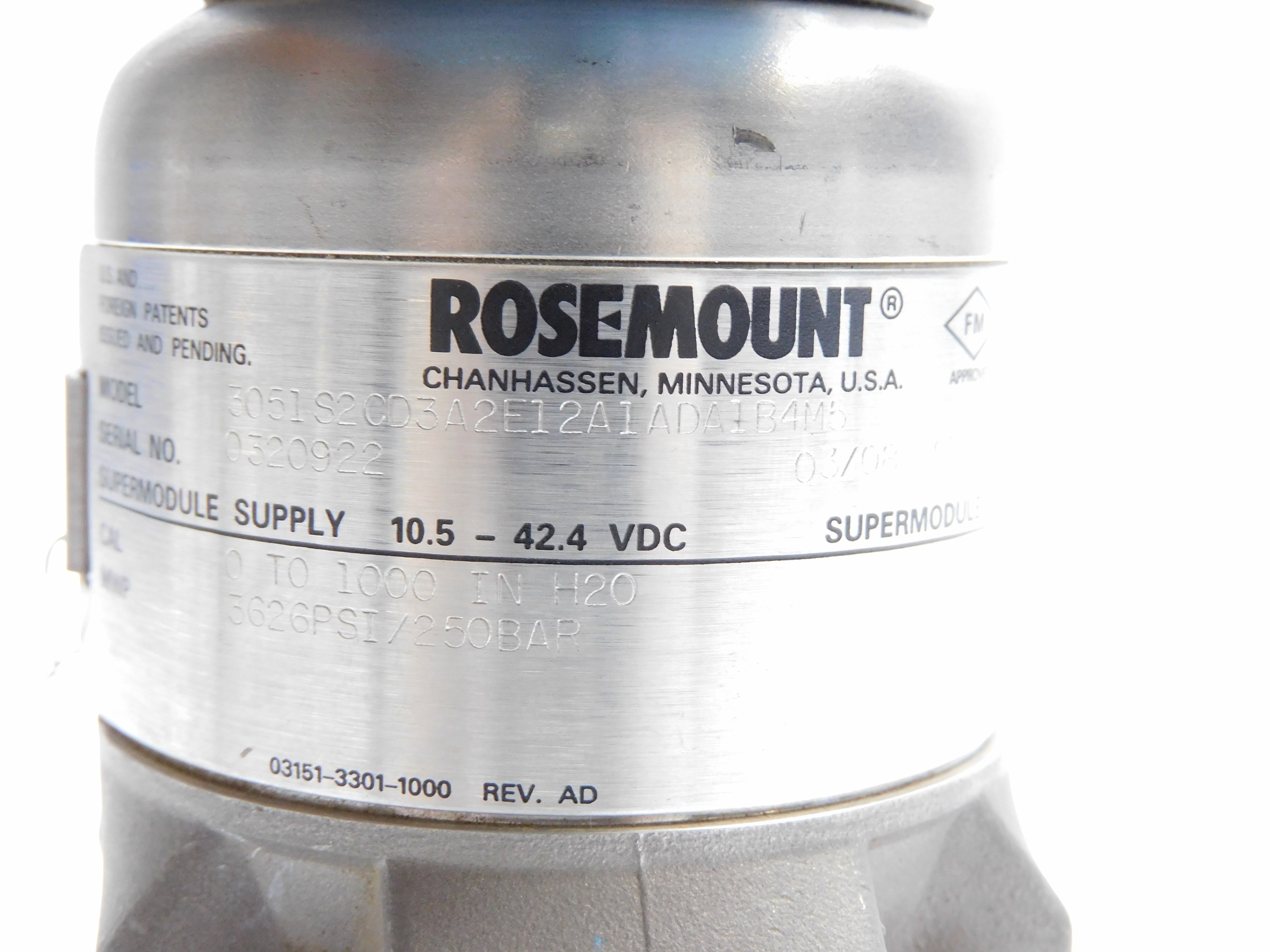 ROSEMOUNT 3051S2CD3A2E12A1ADA1B4M5 NSNP