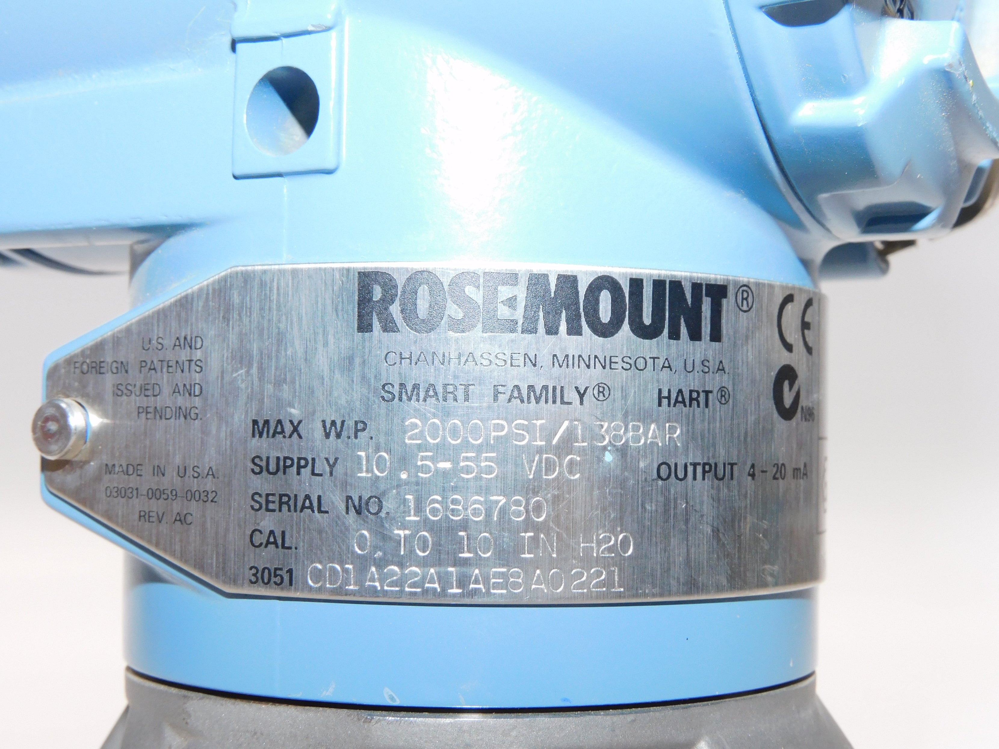 ROSEMOUNT 3051CD1A22A1AE8A0221 NSNP