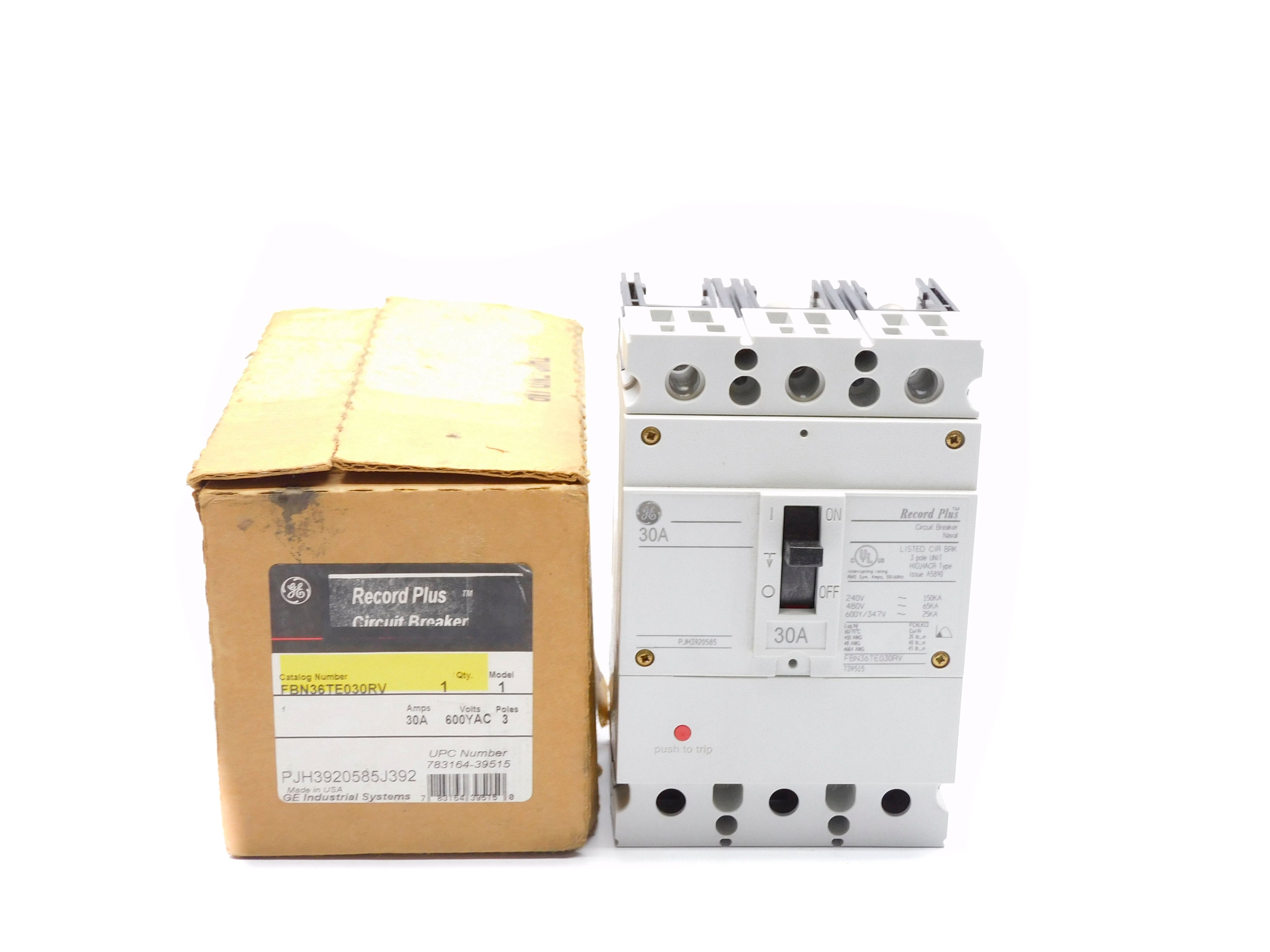 GENERAL ELECTRIC FBN36TE030RV 30A 480V NSMP