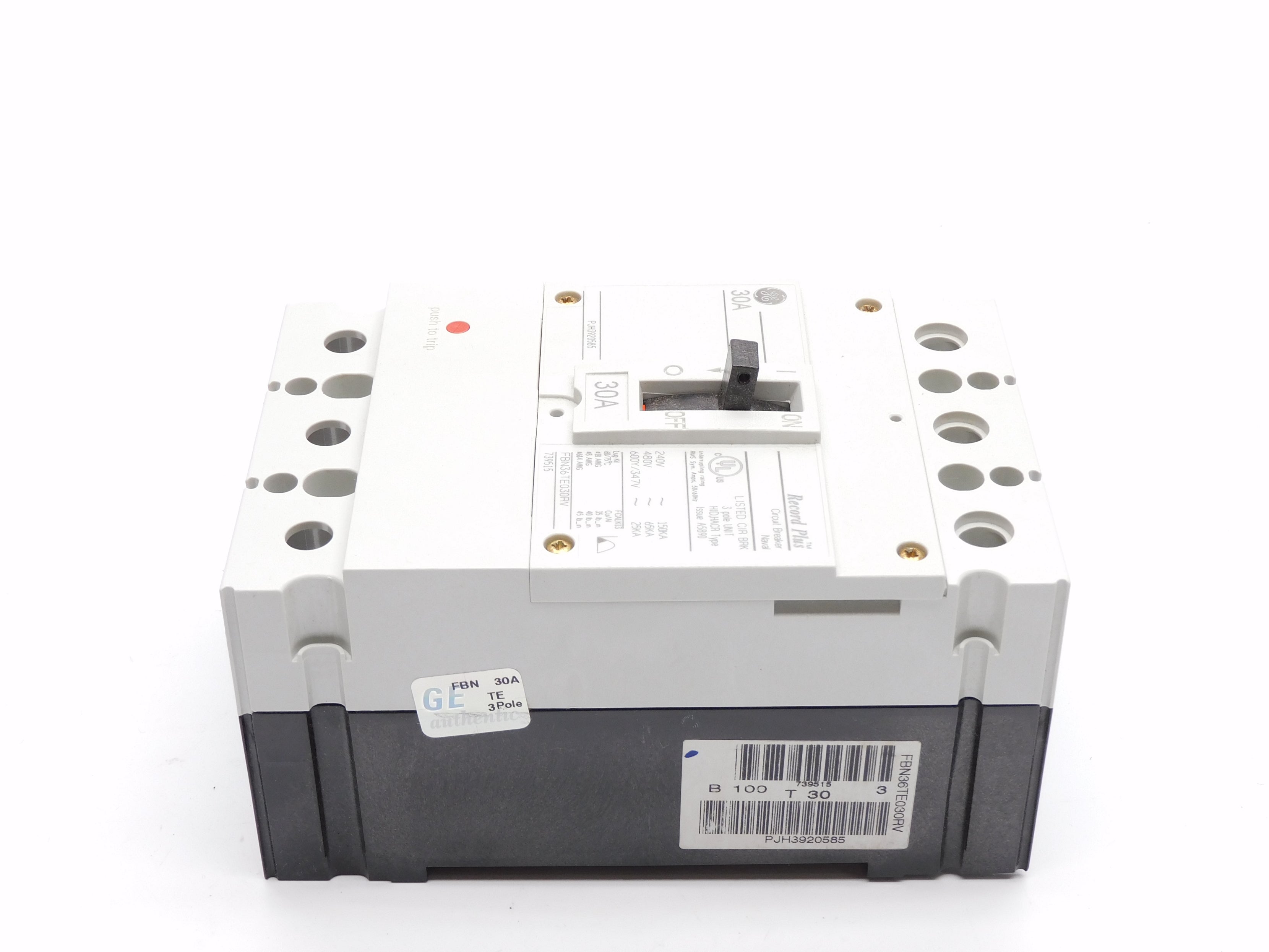 GENERAL ELECTRIC FBN36TE030RV 30A 480V NSMP