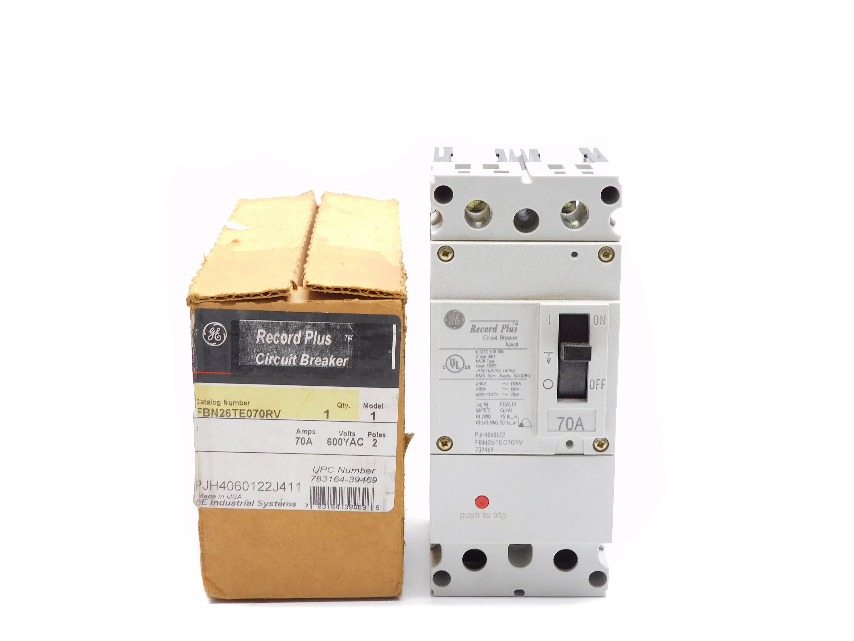 GENERAL ELECTRIC FBN26TE070RV 70A 480V NSMP