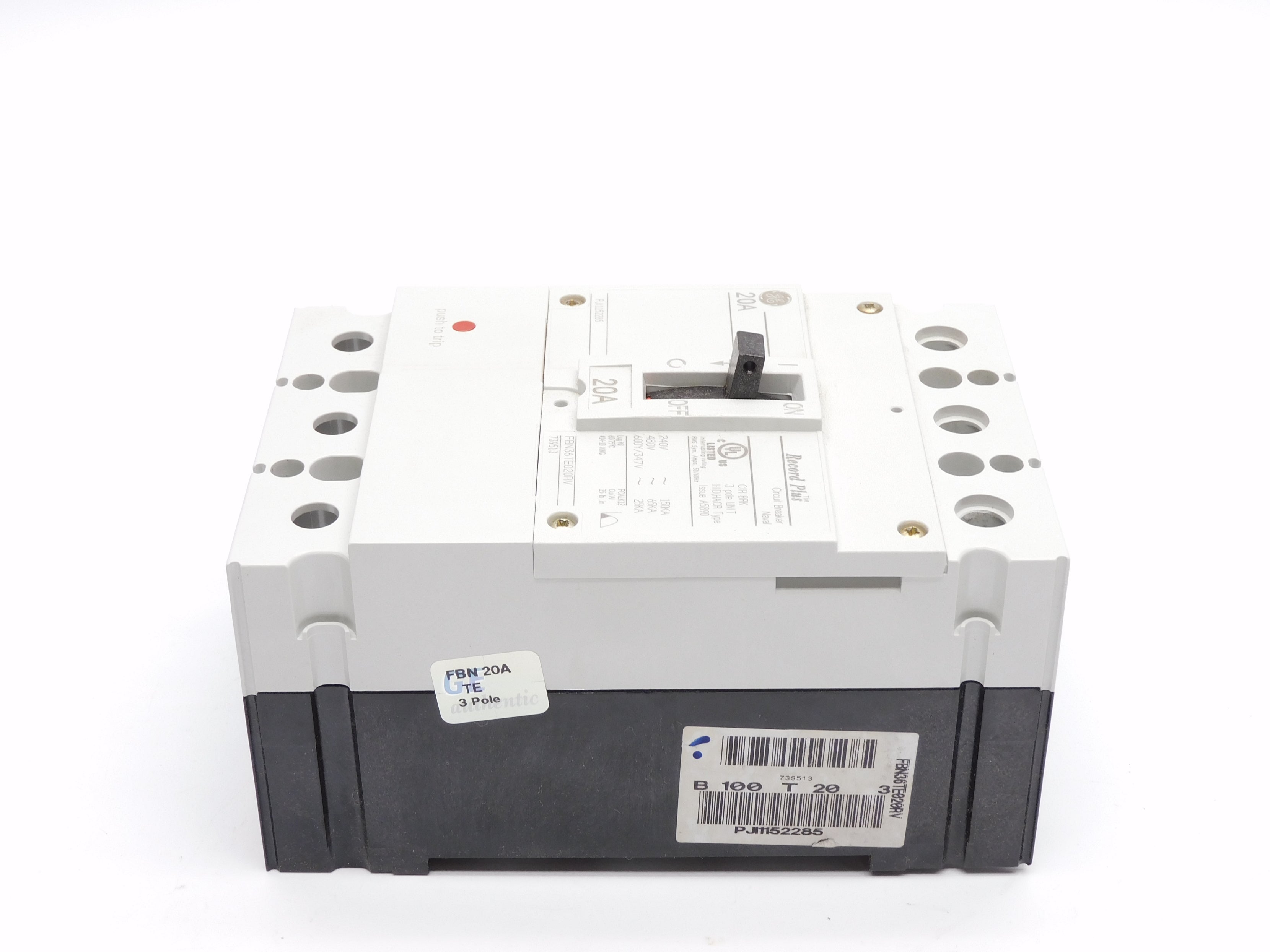 GENERAL ELECTRIC FBN36TE020RV 20A 480V NSMP