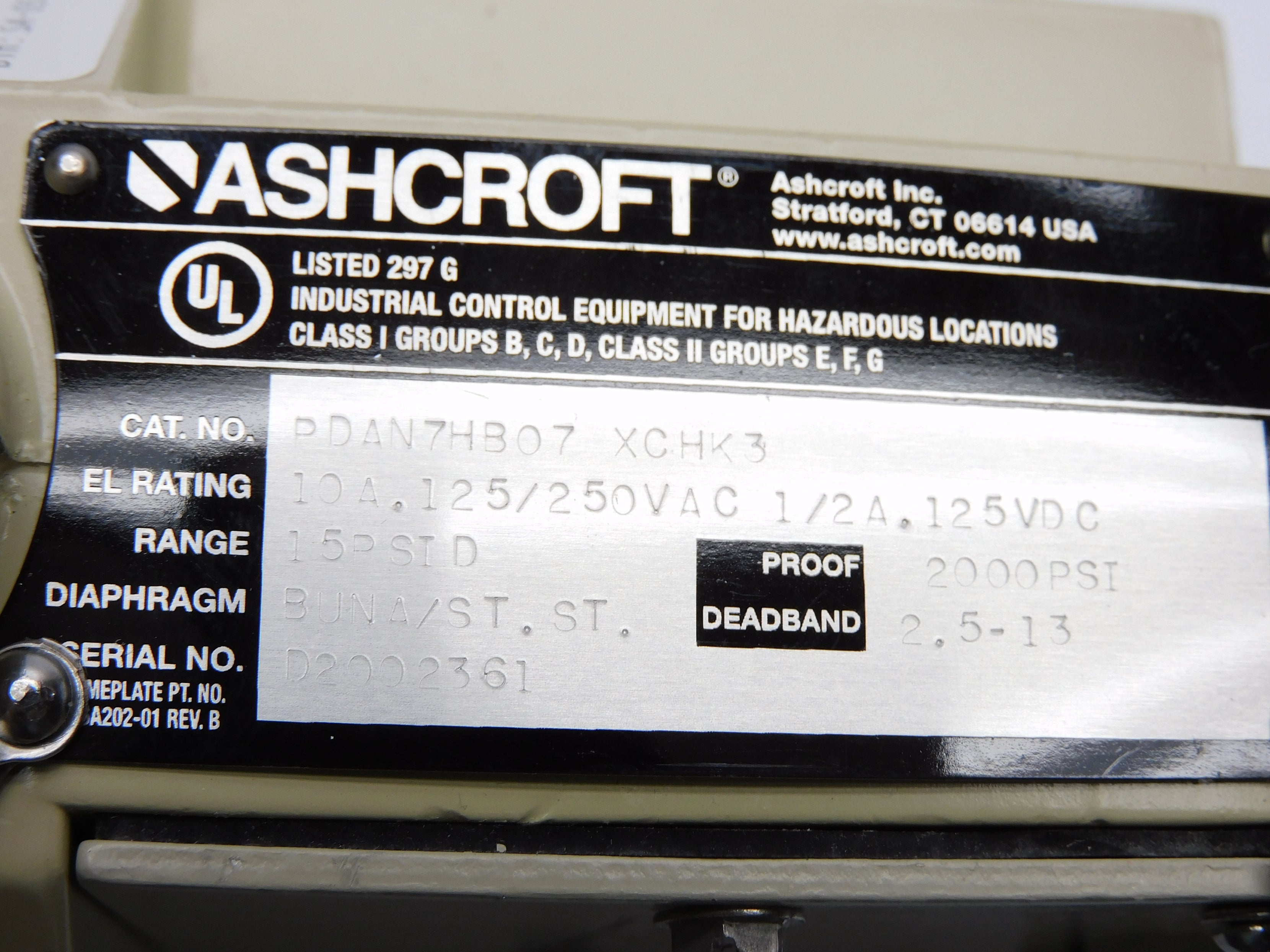 ASHCROFT PDAN7HB07XCHK3 NSNP