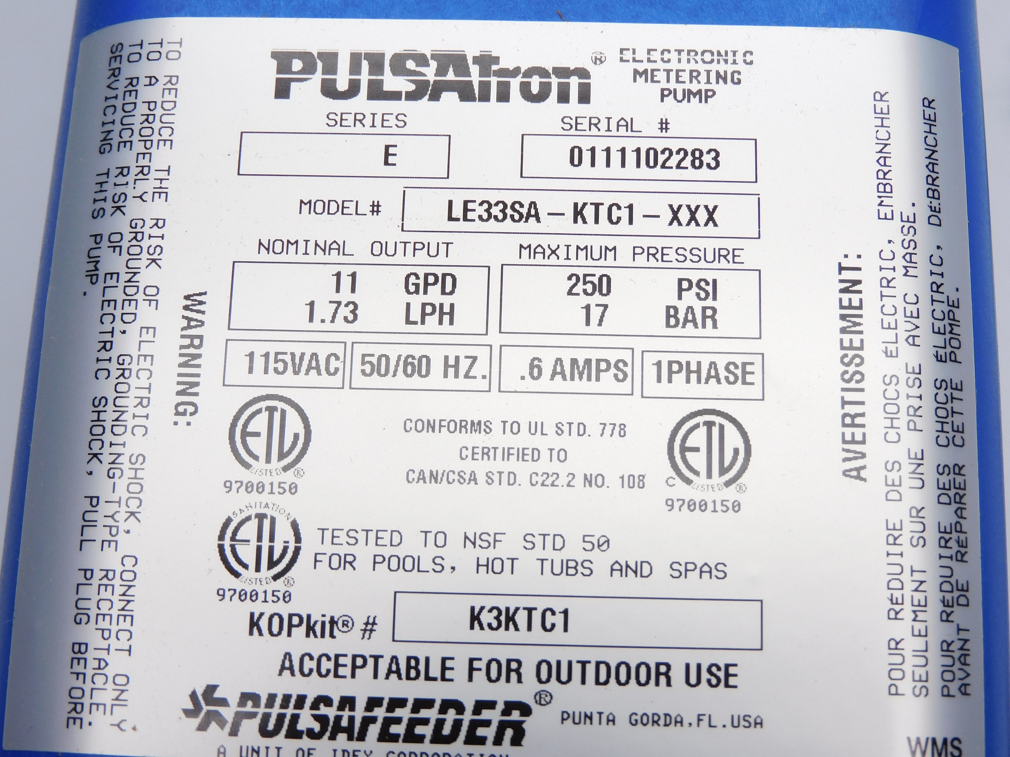 PULSATRON LE33SA-KTC1-XXX NSMP