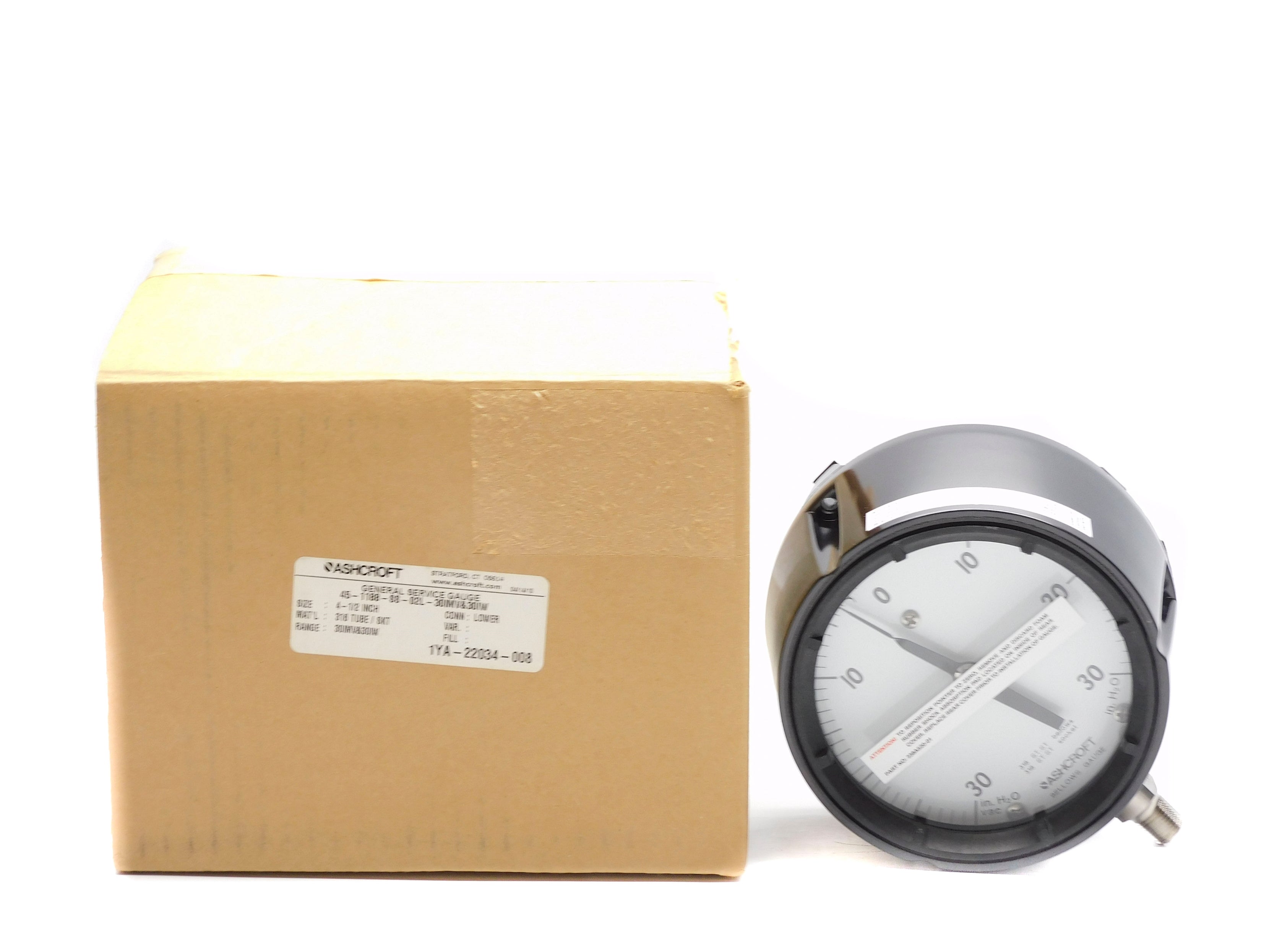 ASHCROFT 45-1188-SS-02L-30IMV&30IW 30"H2OVAC-30"H2O NSMP