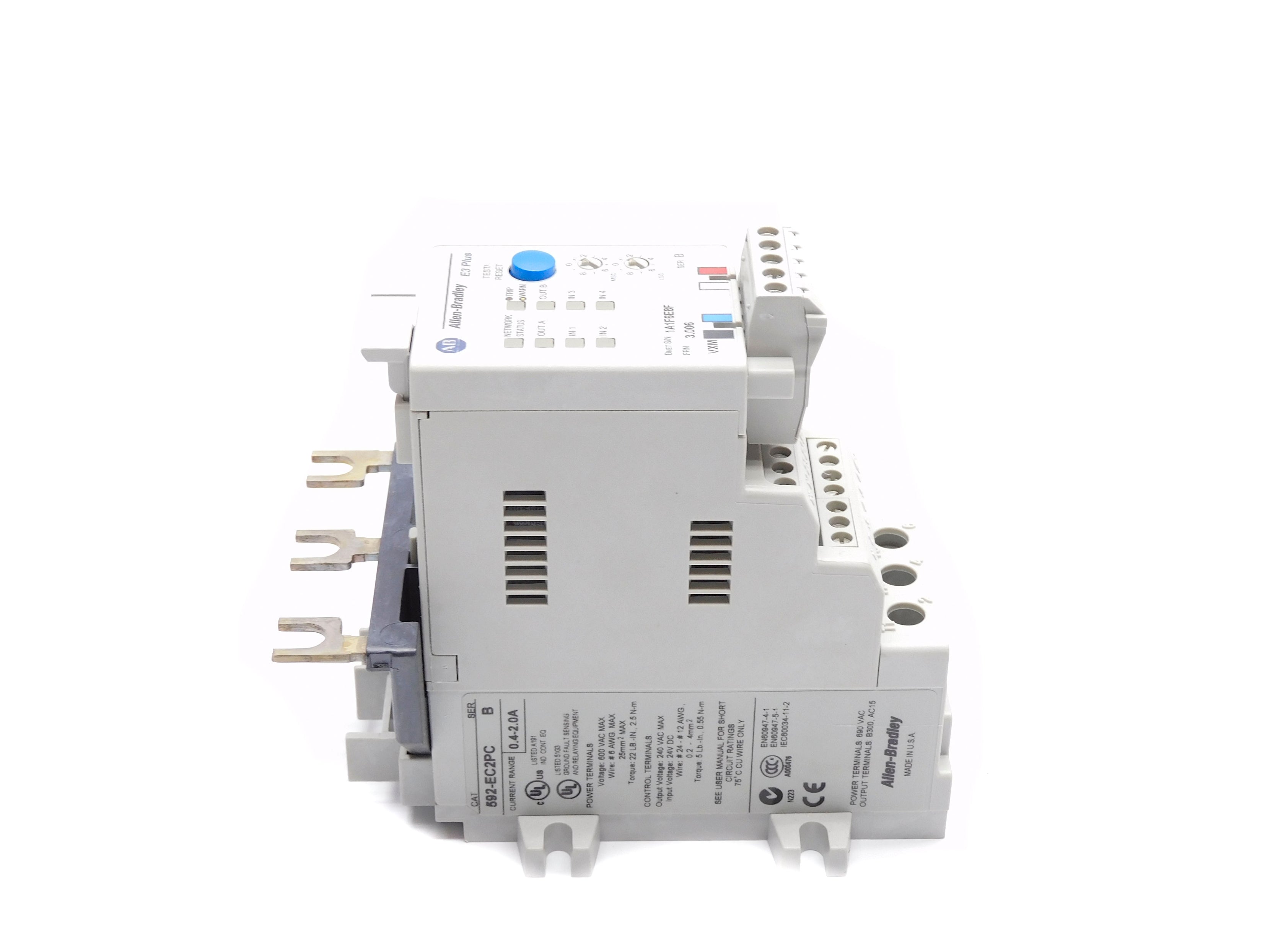 ALLEN BRADLEY 592-EC2PC SER. B F/W 3.006 600VAC 0.4-2.0A NSNP