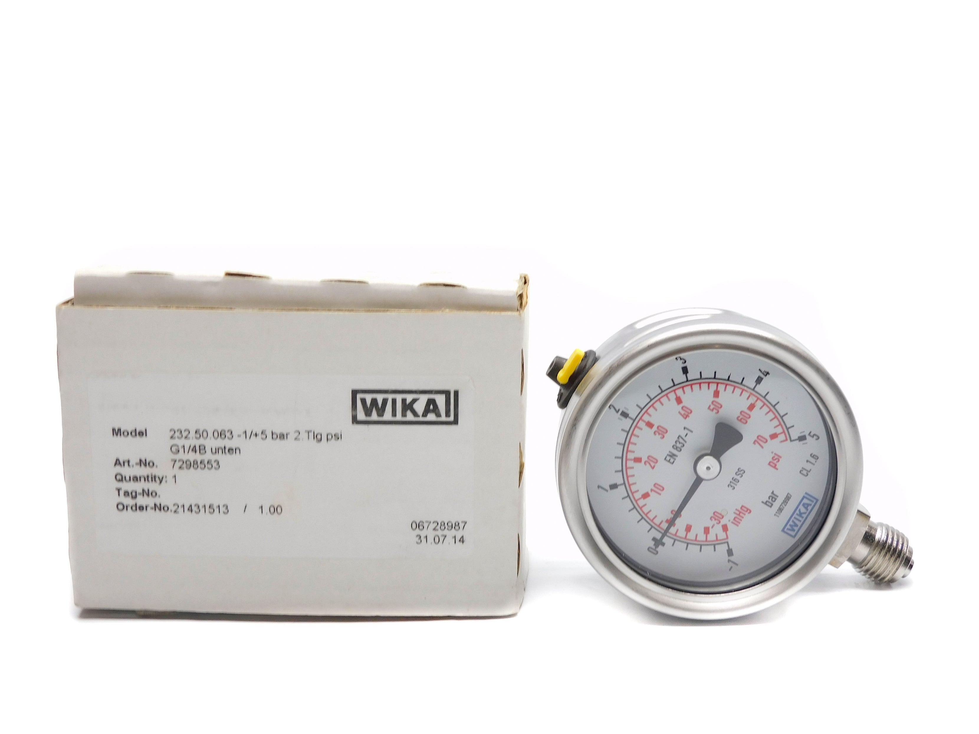 WIKA 7298553 232.50.063 -1/+5BAR NSMP