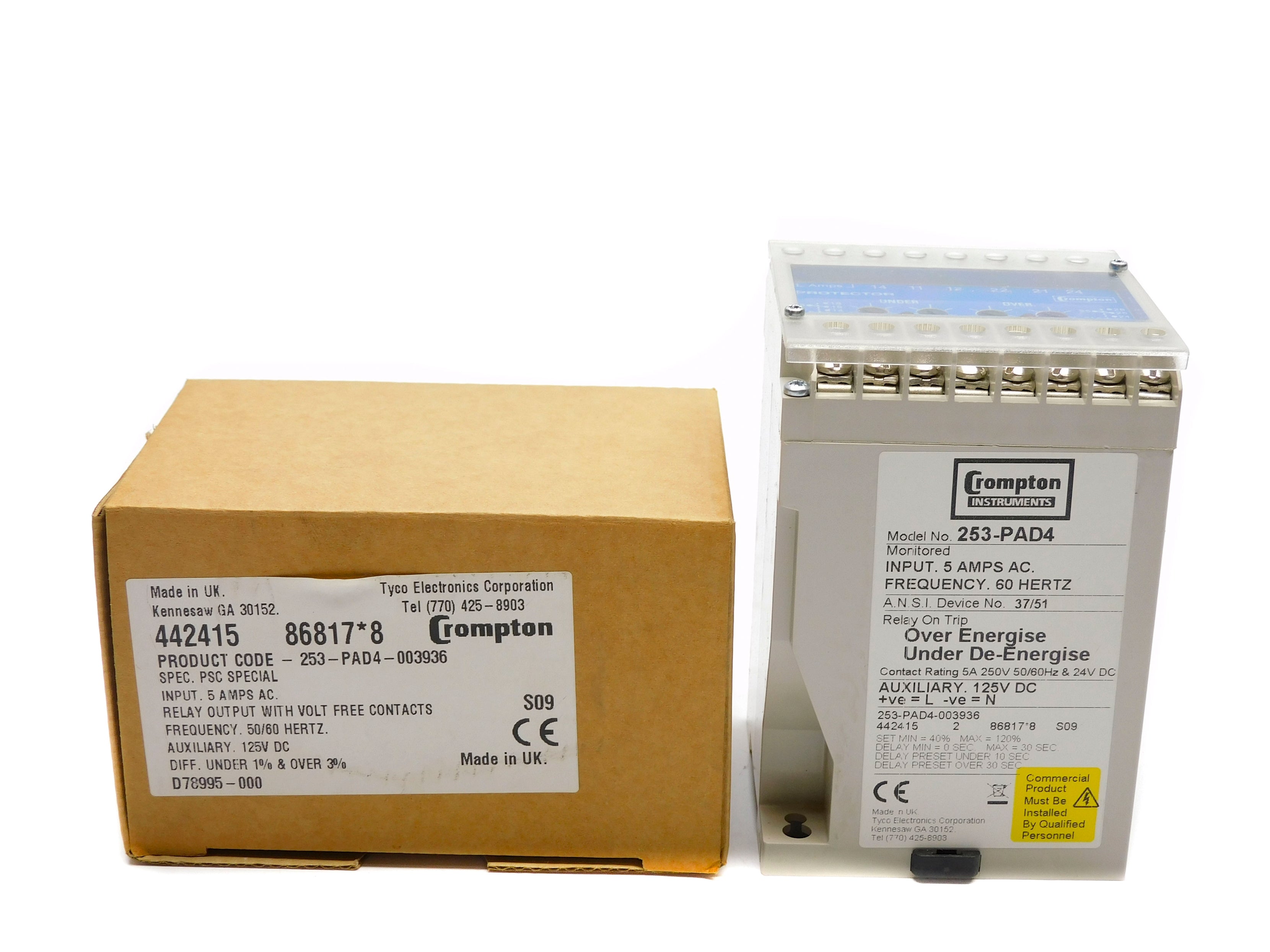CROMPTON 253-PAD4-003936 125VDC 5A  NSMP